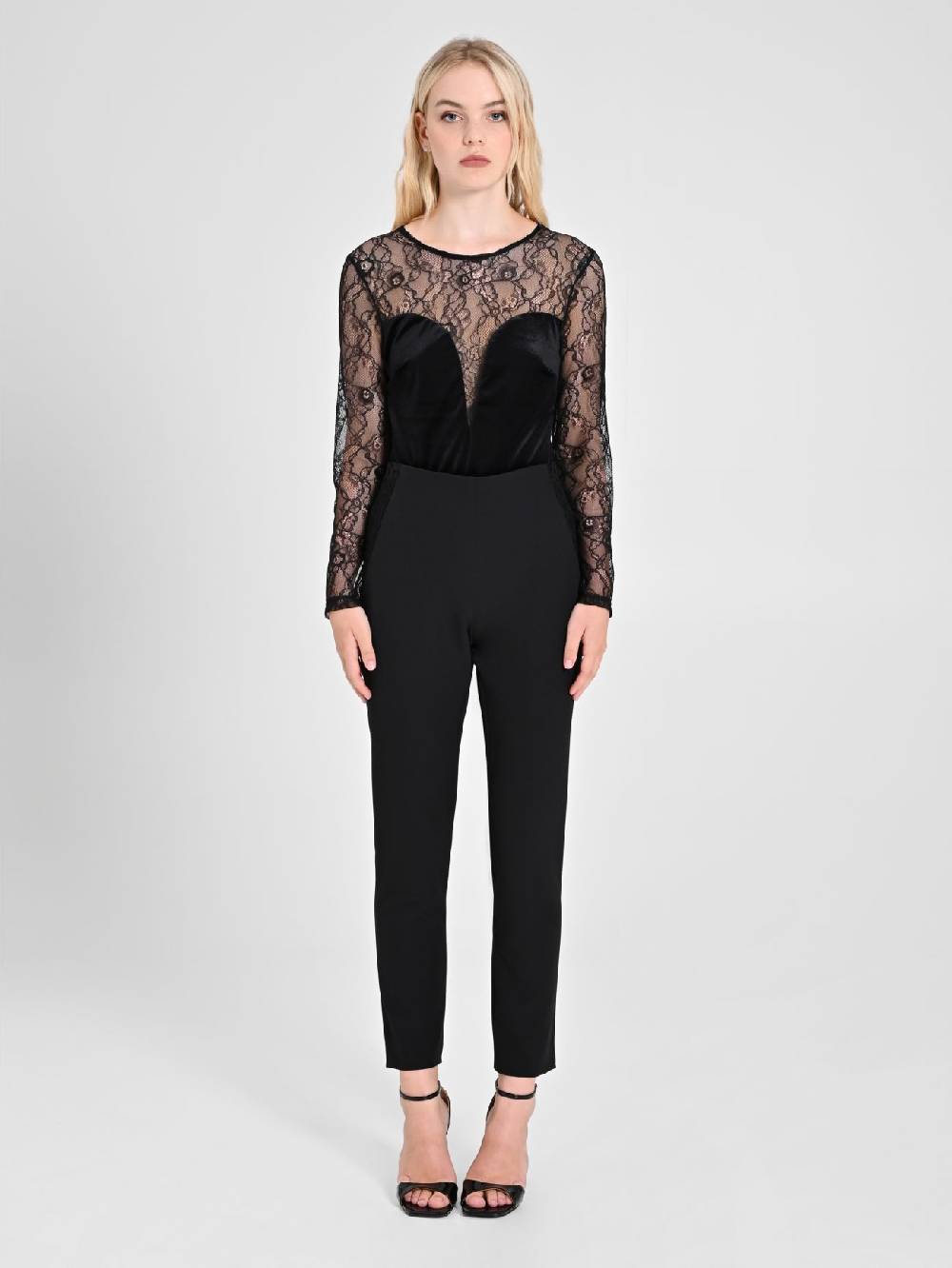 Rinascimento Pantaloni con inserto Pizzo & Velluto Shopping online