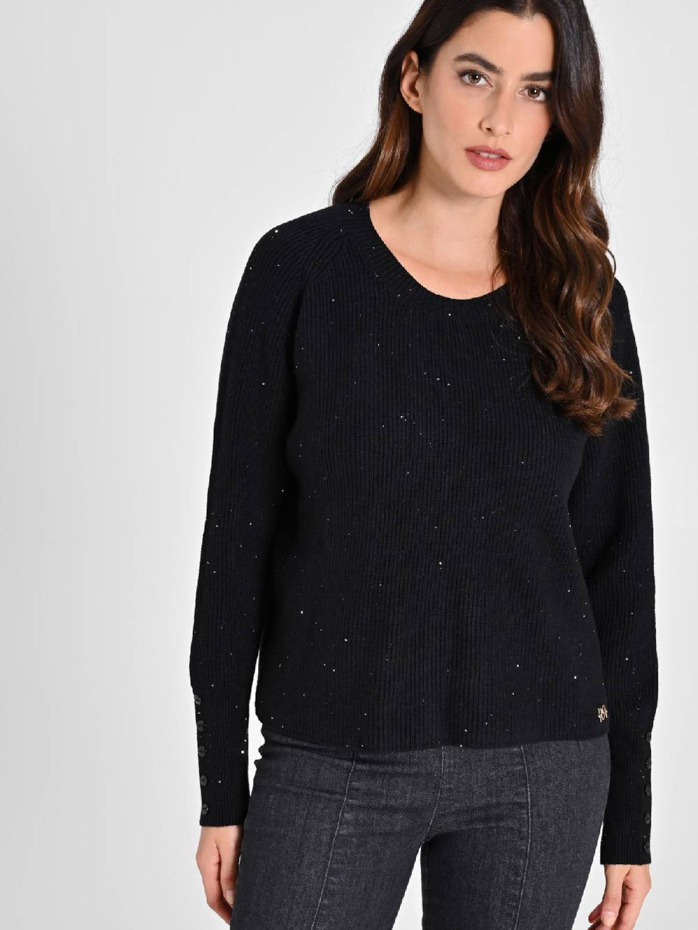 Rinascimento Maglione Nero Paillettes Offerta esclusiva