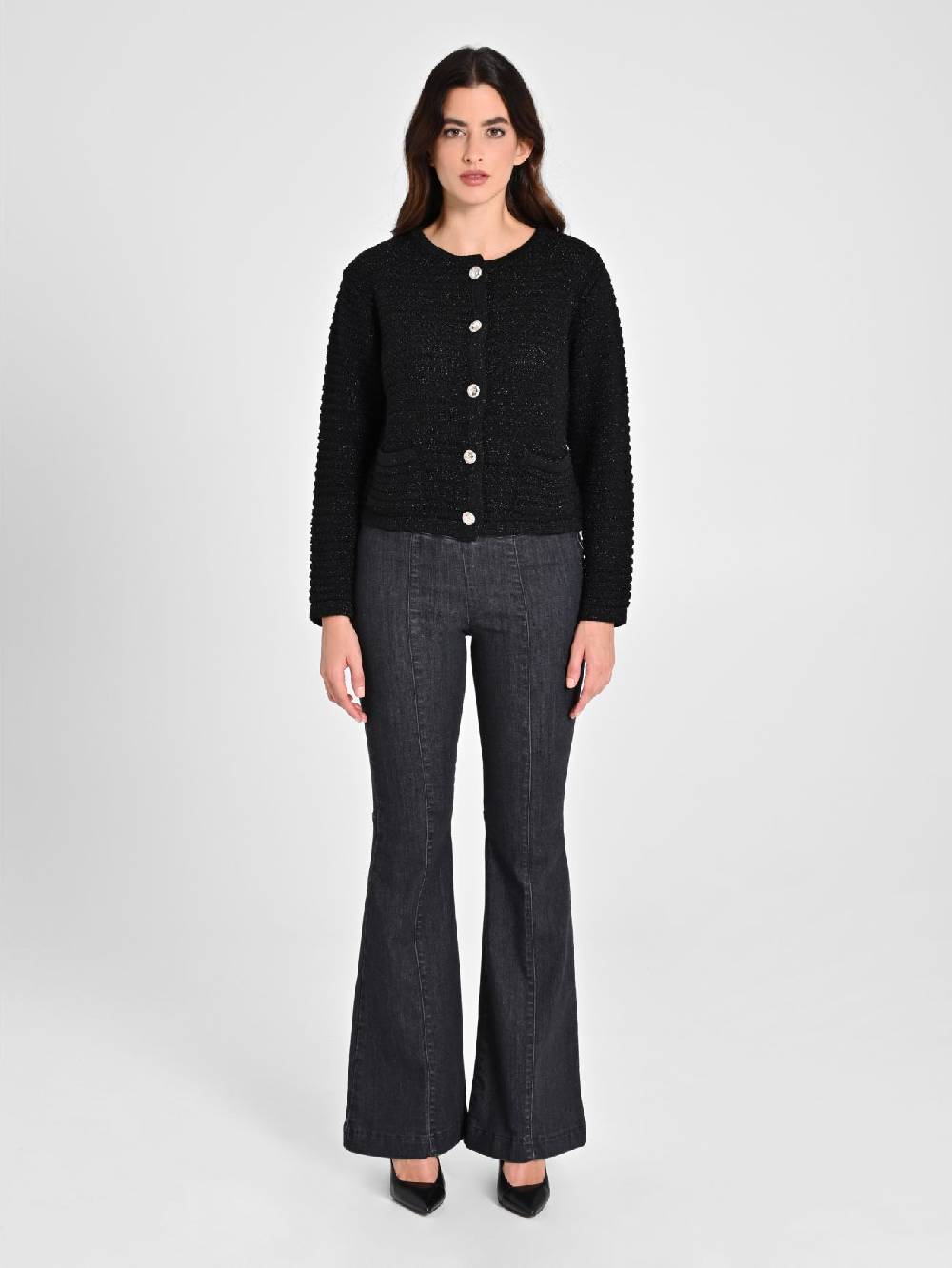 Rinascimento Cardigan Lurex Argento Cyber Monday
