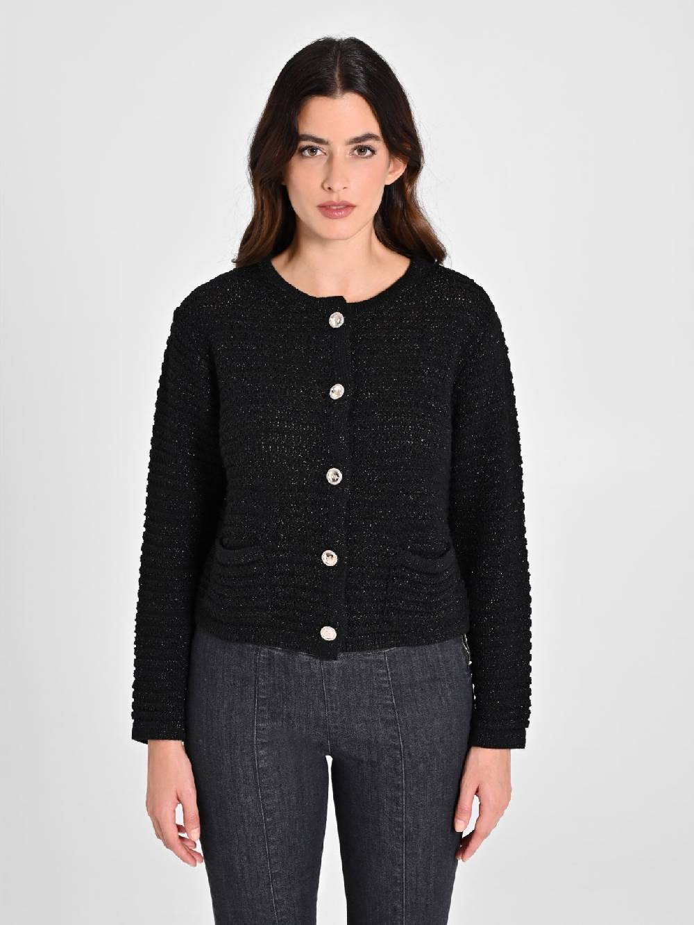 Rinascimento Cardigan Lurex Argento Cyber Monday