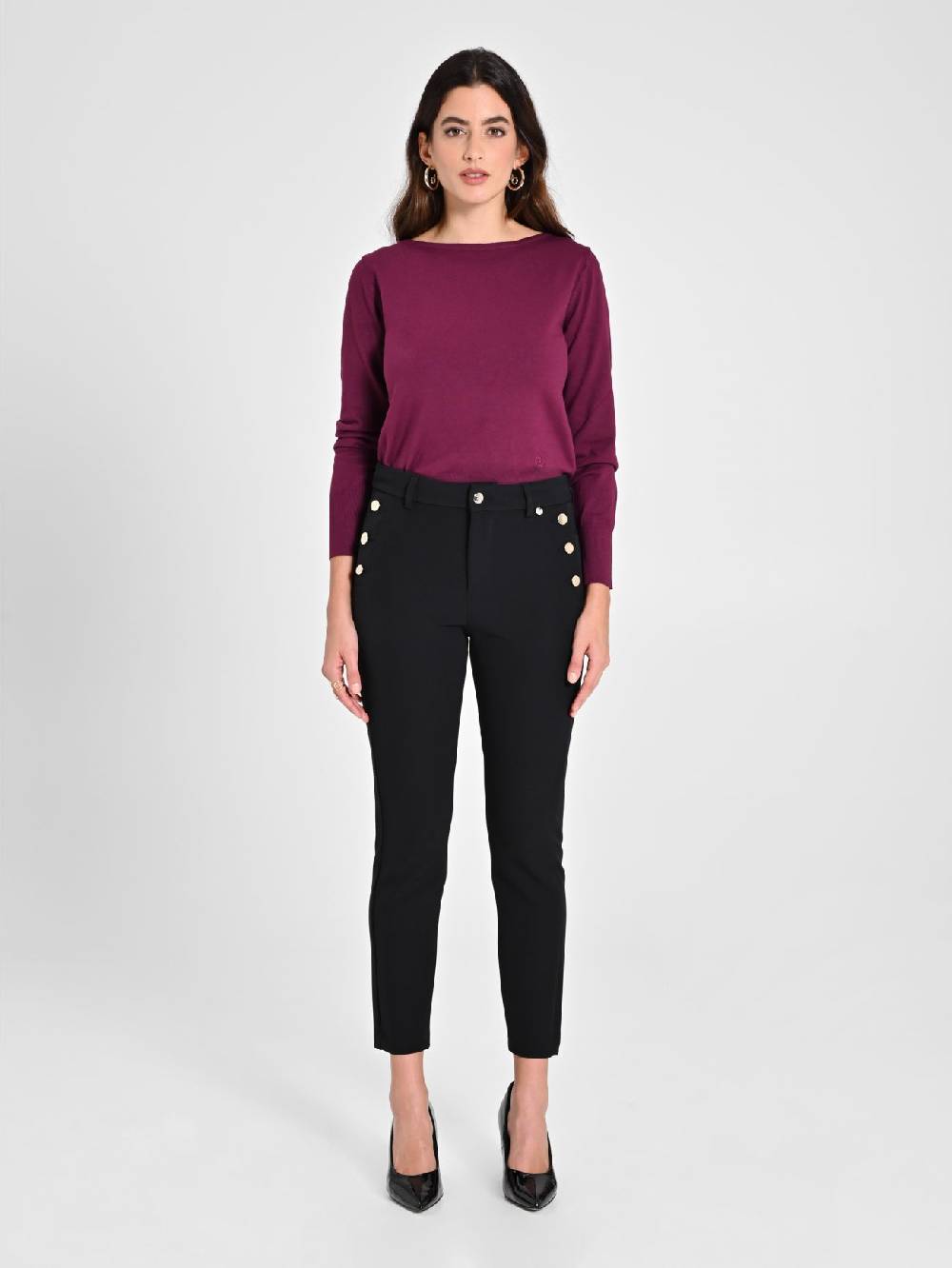 Rinascimento Pantaloni Skinny Neri Offerta Pasqua