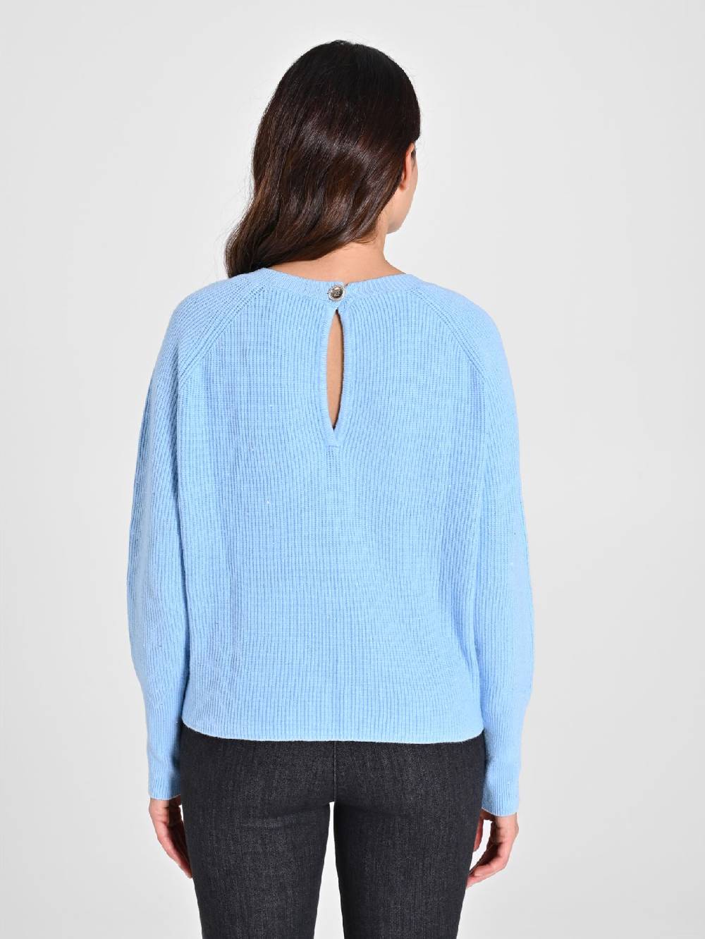 Rinascimento Maglione Azzurro Paillettes Vendita calda