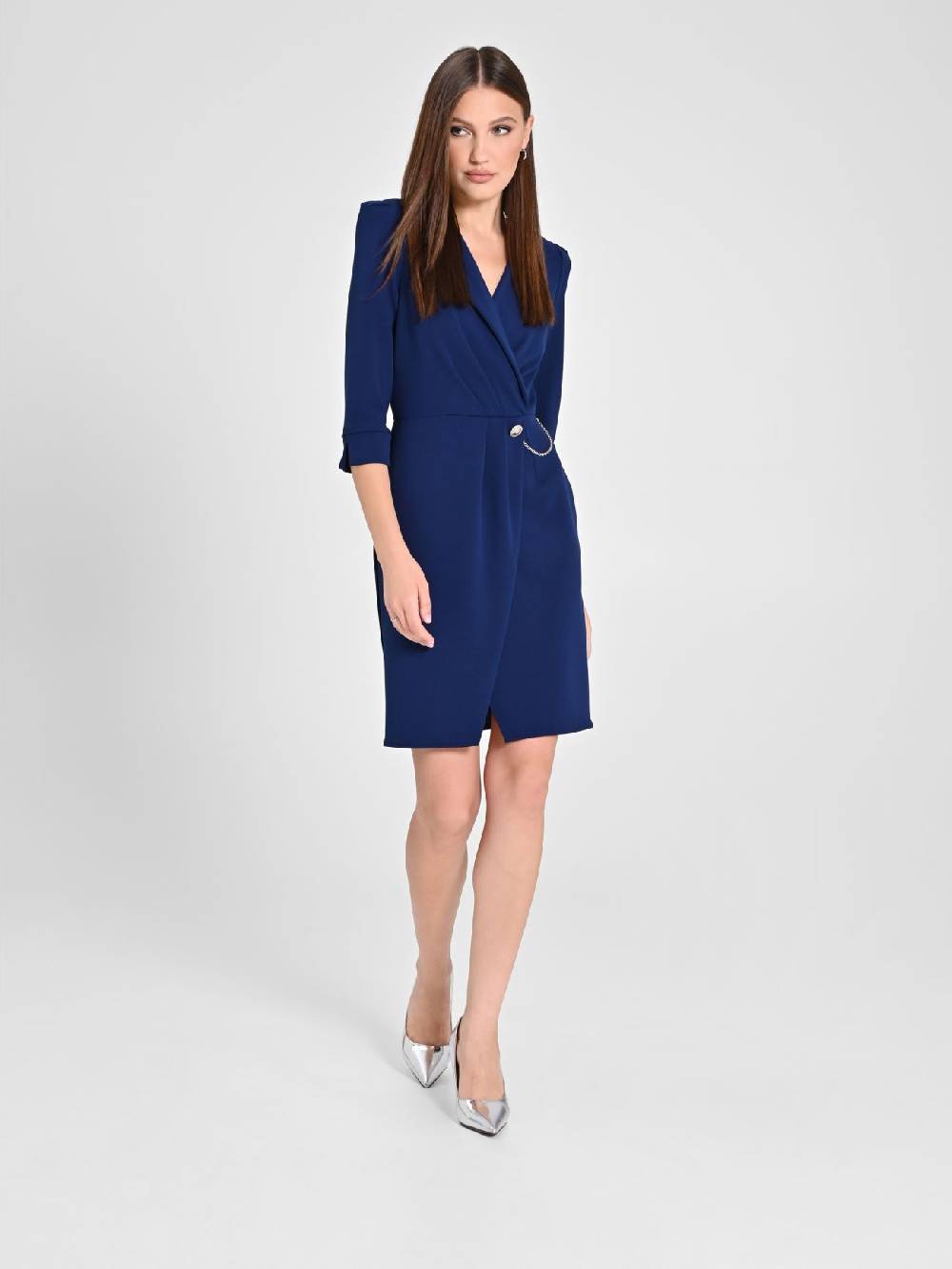 Rinascimento Abito Wrap Blu Online Outlet
