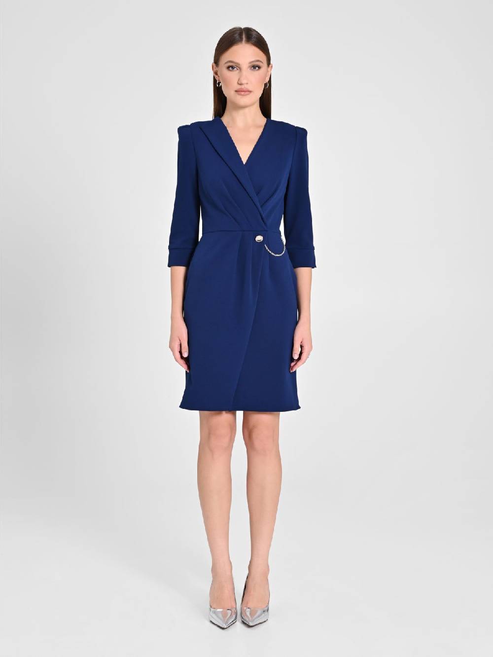 Rinascimento Abito Wrap Blu Online Outlet