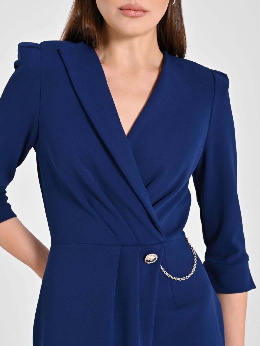 Rinascimento Abito Wrap Blu Online Outlet