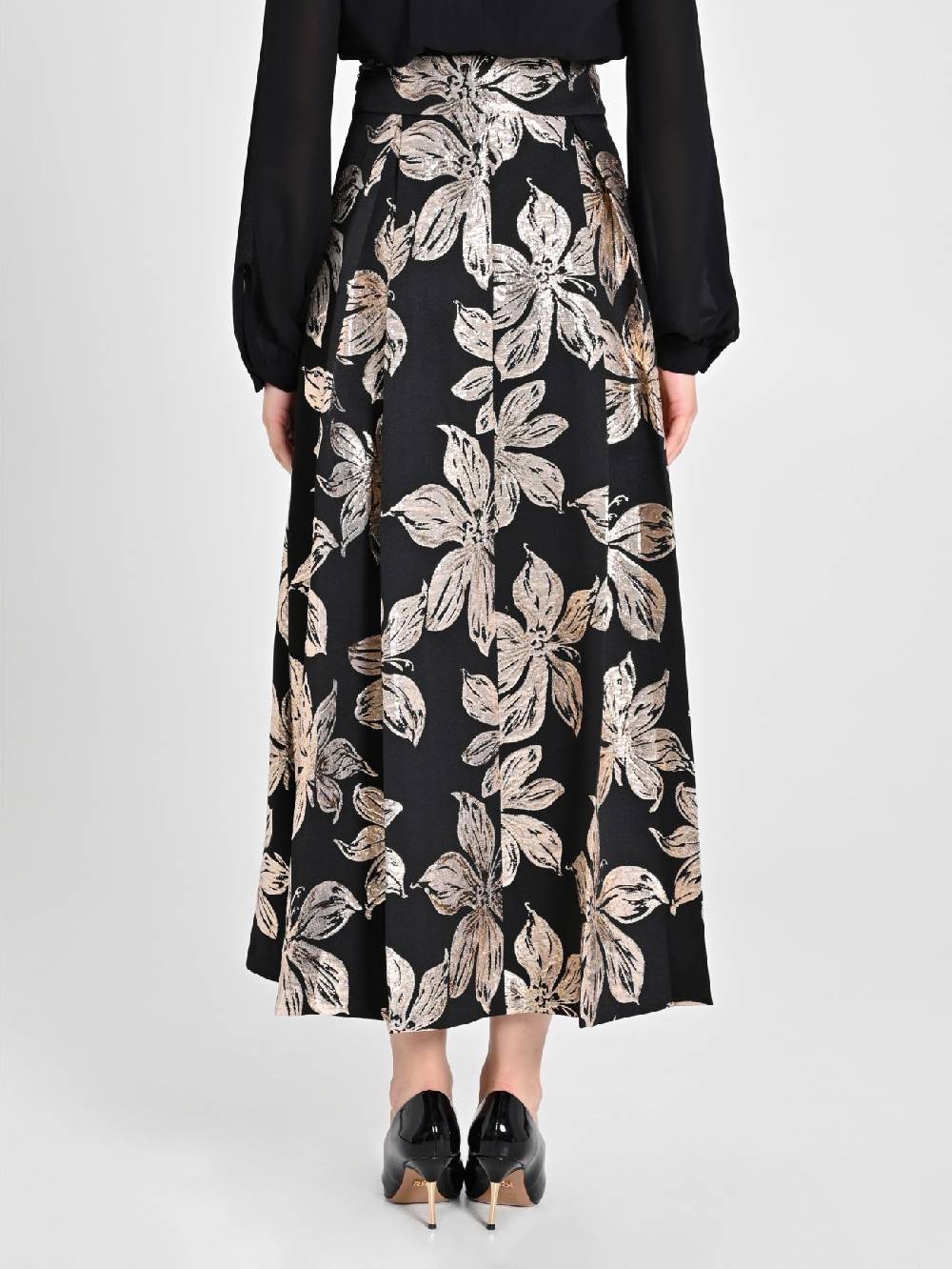 Rinascimento Gonna Fiori Dorati Jacquard Offerte speciali