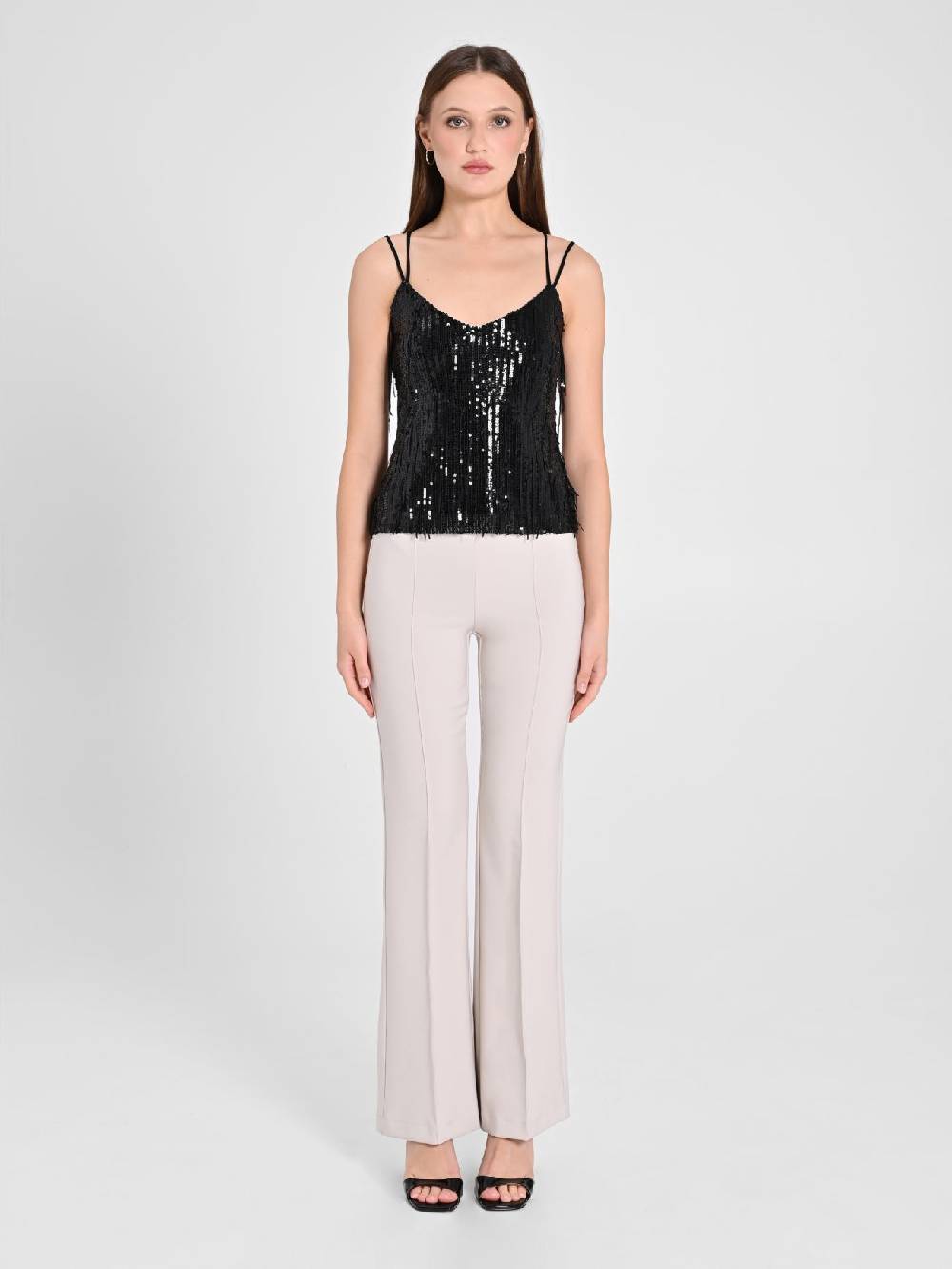 Rinascimento Top Paillettes Frange Prezzo basso