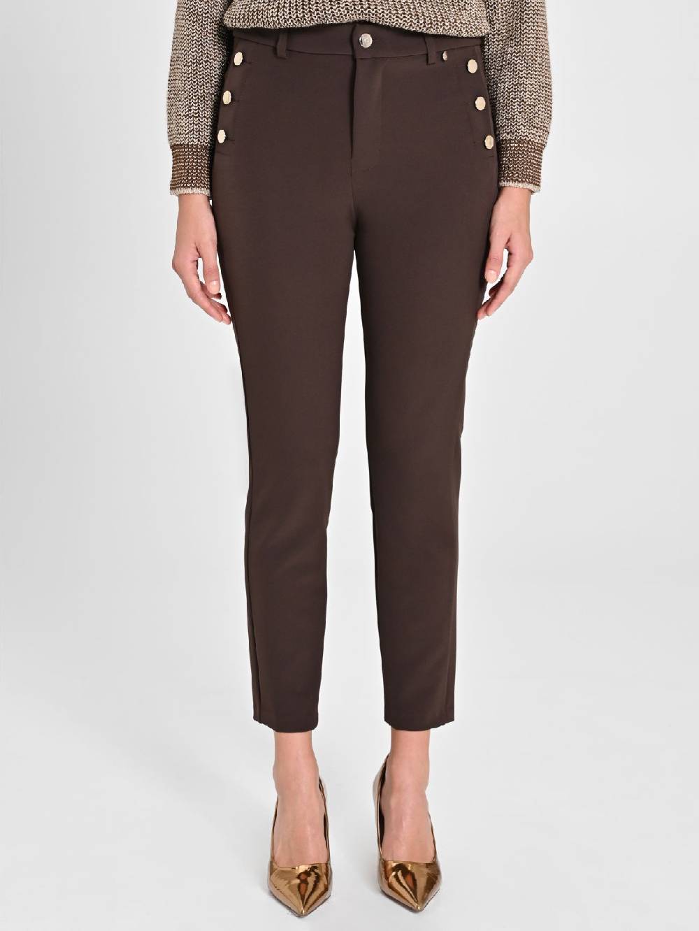 Rinascimento Pantaloni Skinny Marroni Ultimo giorno