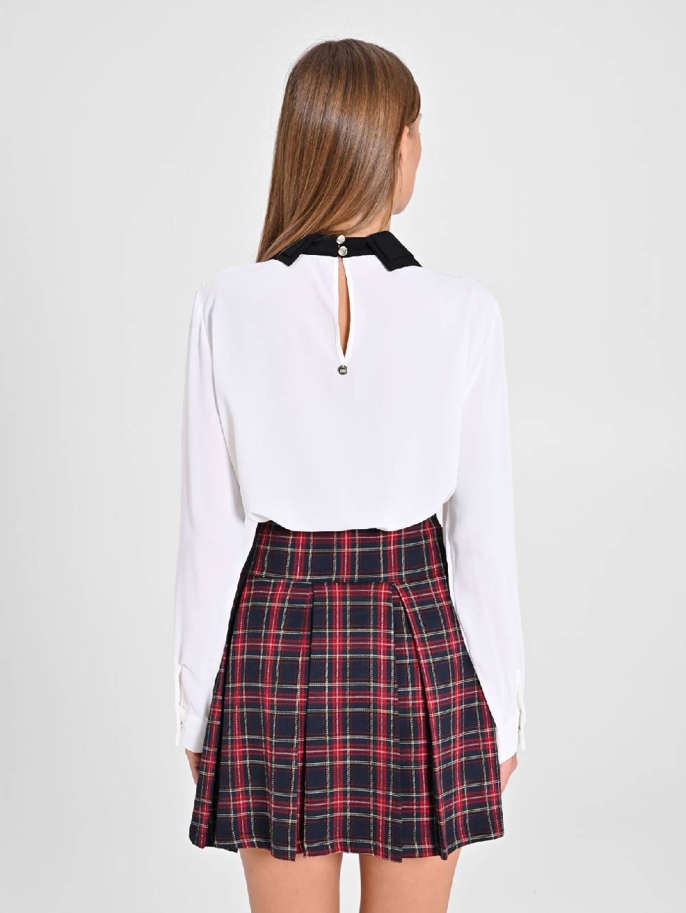 Rinascimento Blusa Bicolor con Cravattino Trasporto libero internazionale