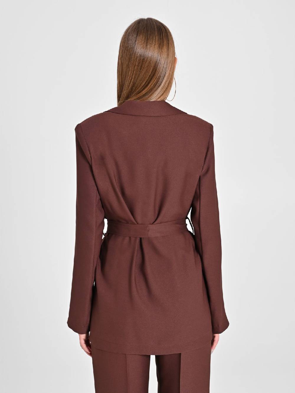 Rinascimento Giacca Vestaglia in Envers Satin Marrone Duty-free