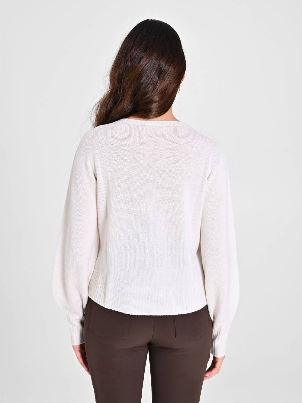 Rinascimento Maglioncino Lana Merino Extrafine Bianco Sconti questo mese