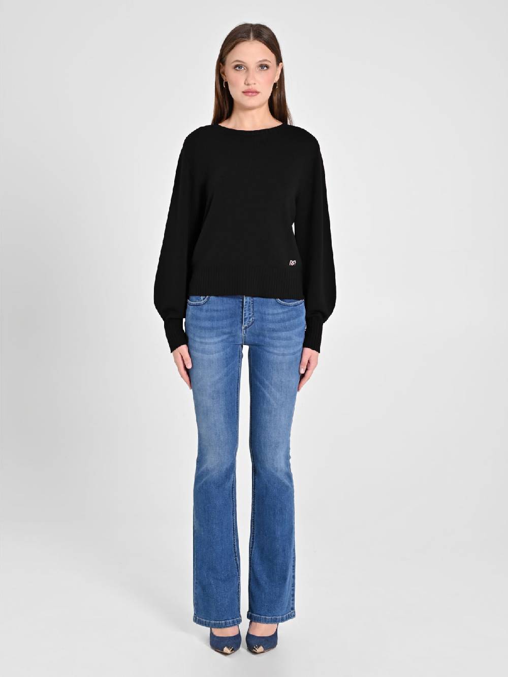 Rinascimento Maglioncino Lana Merino Extrafine Nero Acquista Ora