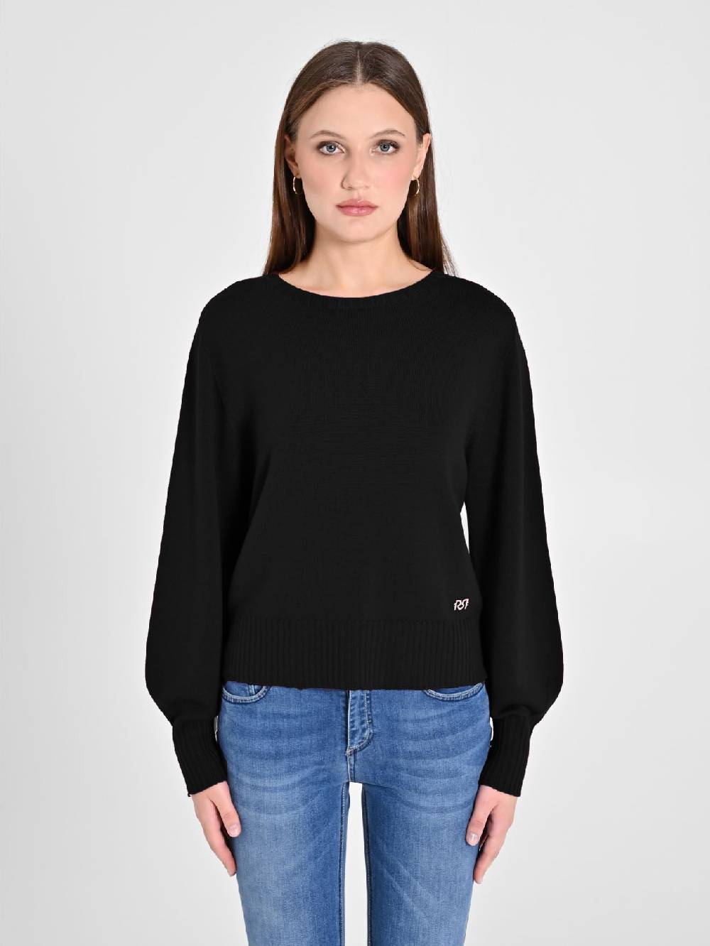 Rinascimento Maglioncino Lana Merino Extrafine Nero Acquista Ora