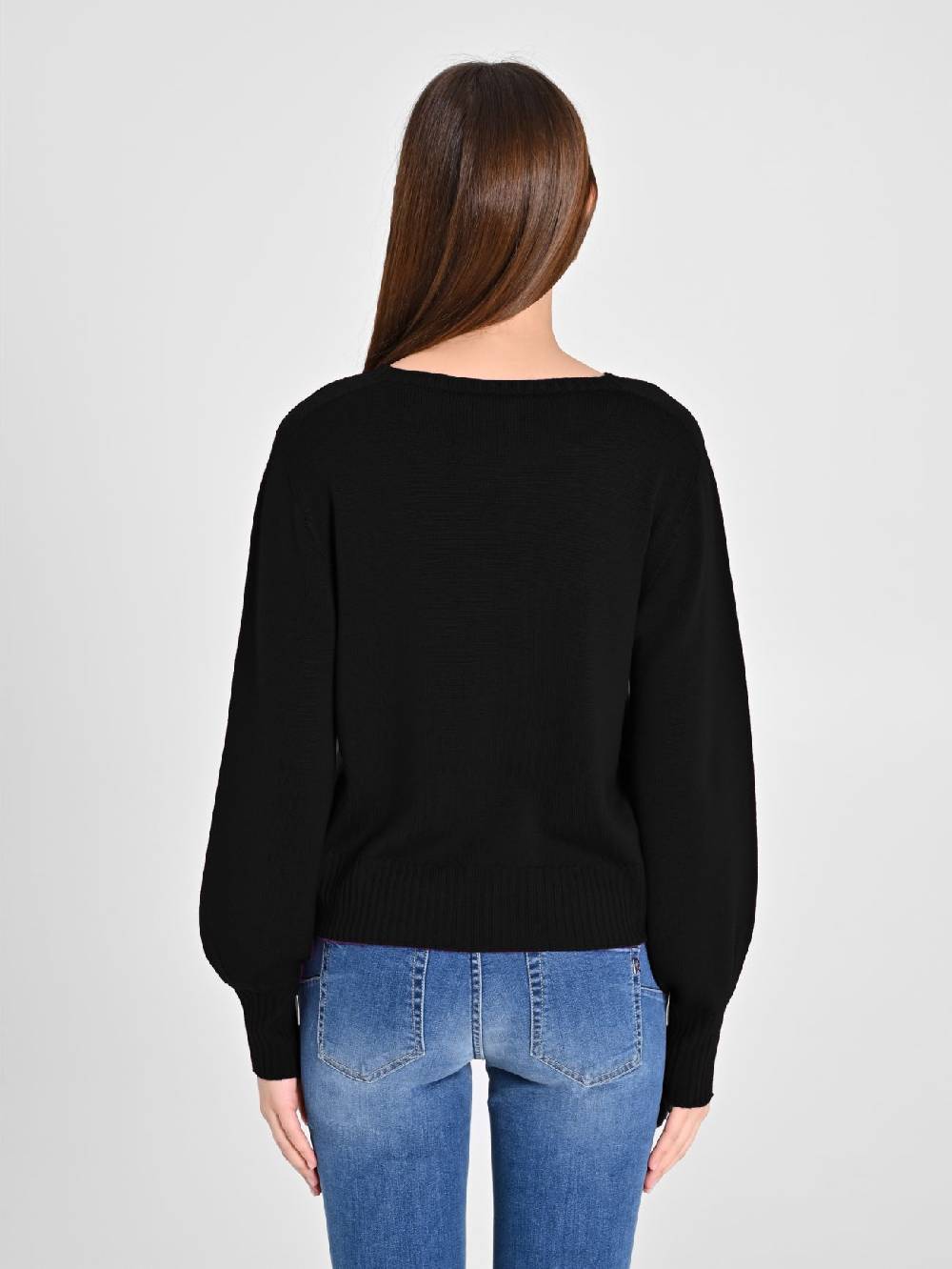 Rinascimento Maglioncino Lana Merino Extrafine Nero Acquista Ora