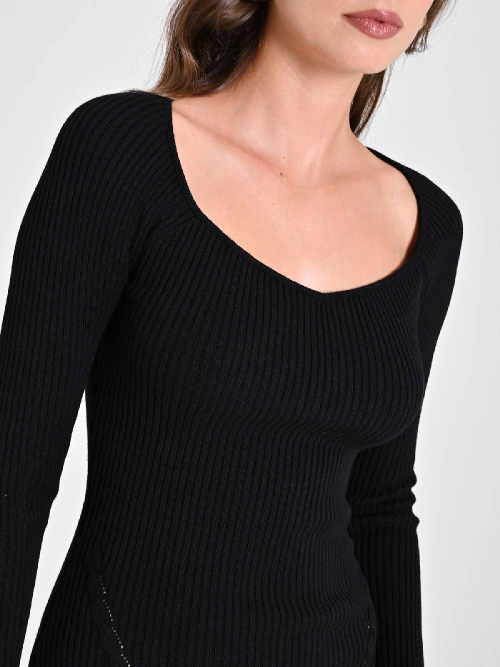 Rinascimento Tubino Nero in Maglia Fino Al -60%