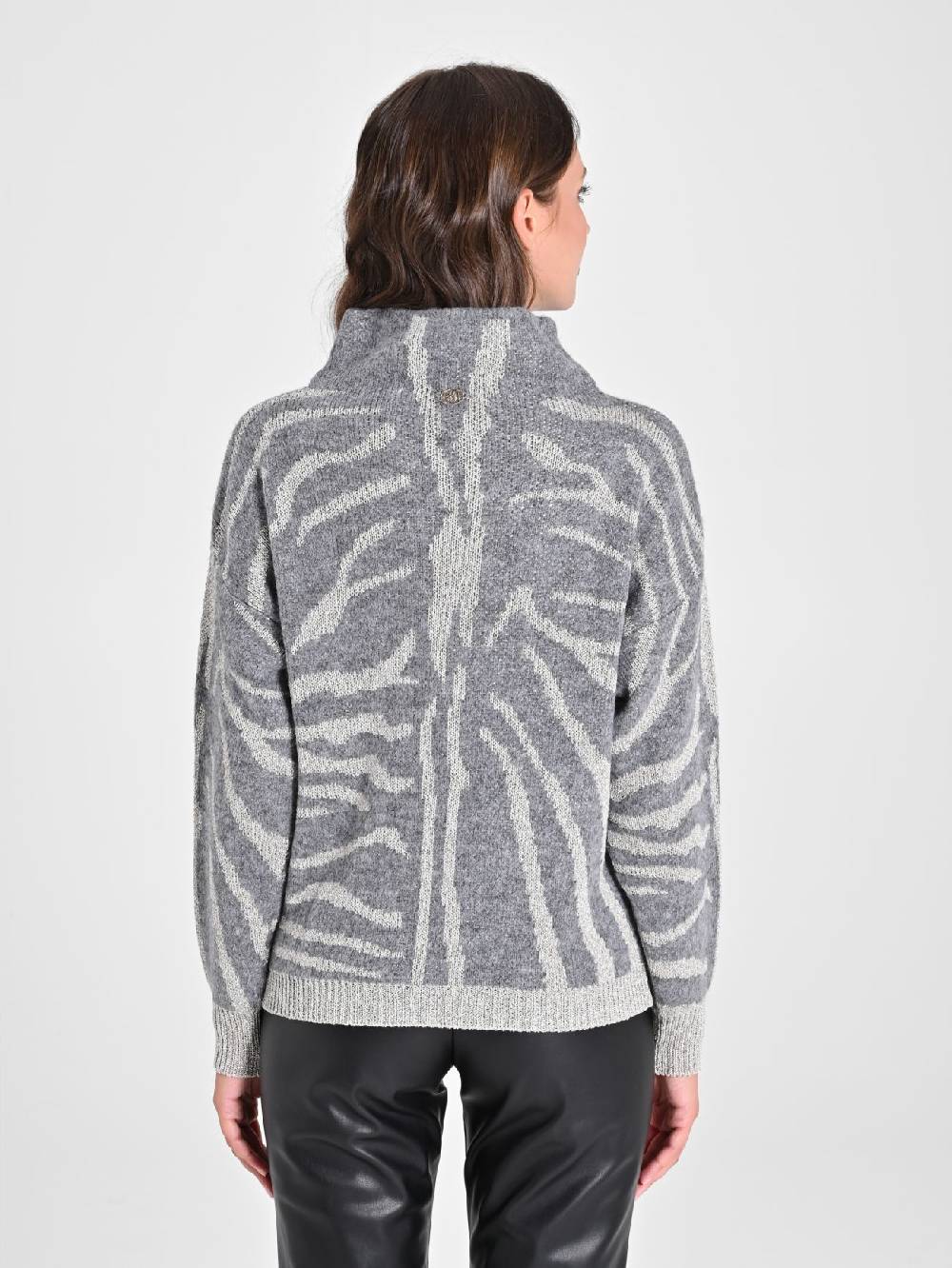 Rinascimento Maglione Zebra Lurex Vendita Calda