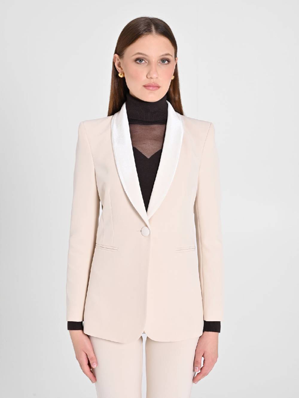 Rinascimento Giacca Tuxedo Beige Spedizione gratuita