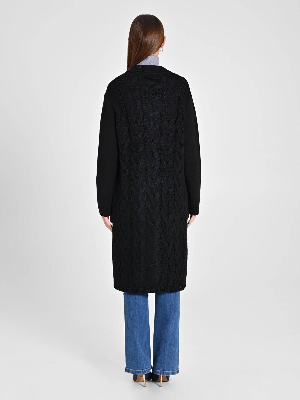 Rinascimento Maxi Cardigan nero Sconto di tempo limitato