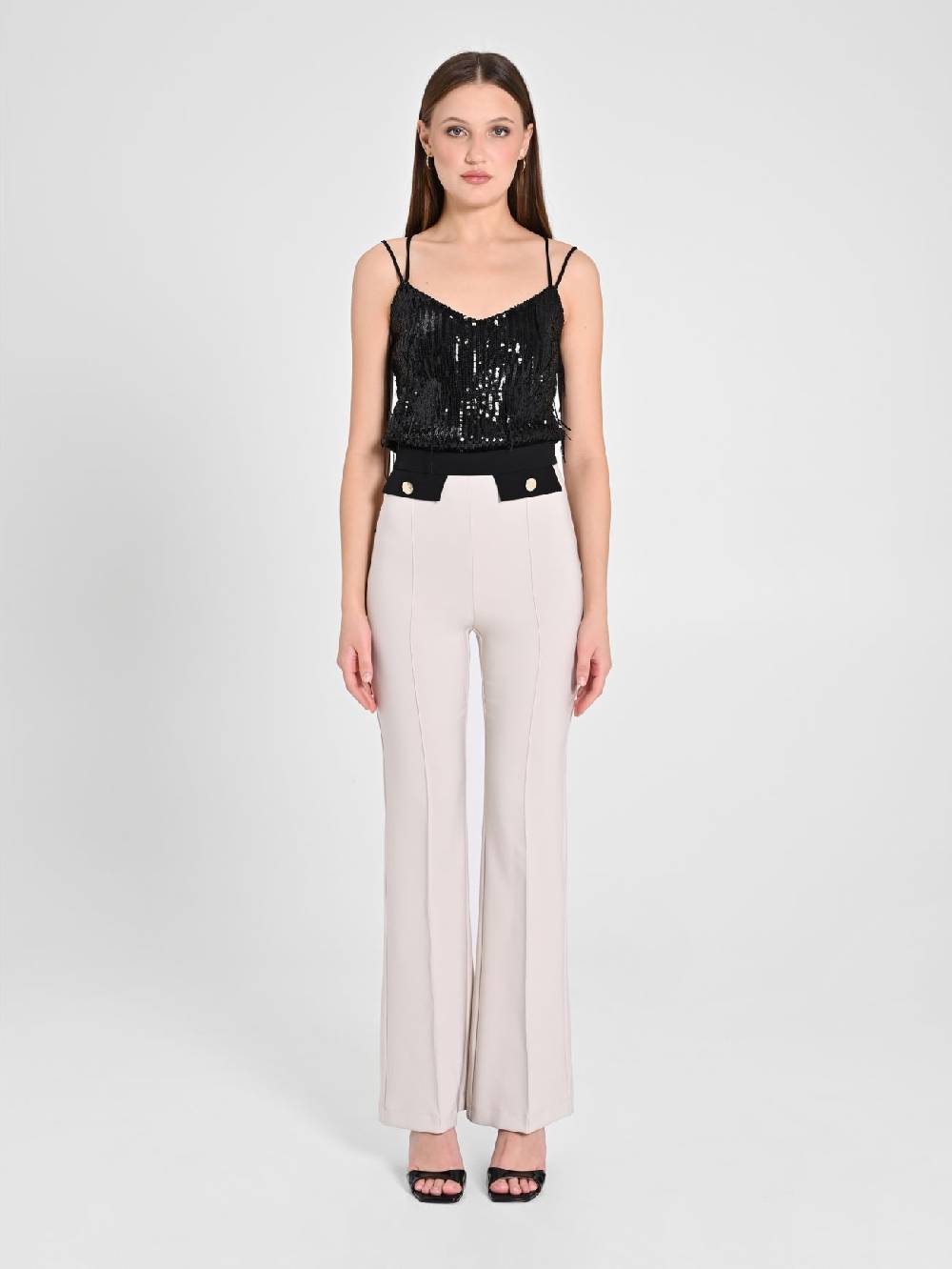 Rinascimento Pantalone Bicolor Beige & Nero Prezzo di fabbrica