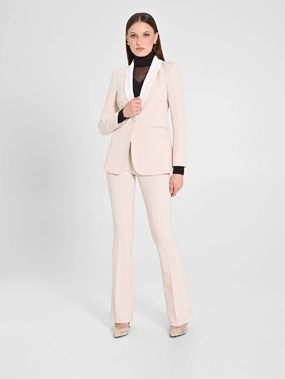 Rinascimento Pantaloni Tuxedo Beige Offerta speciale