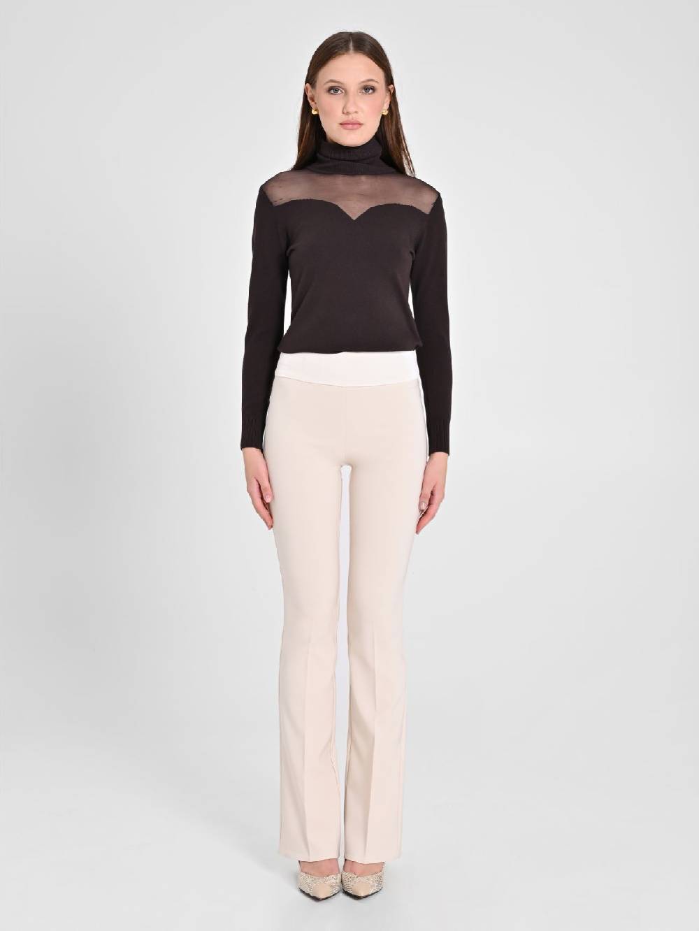 Rinascimento Pantaloni Tuxedo Beige Offerta speciale