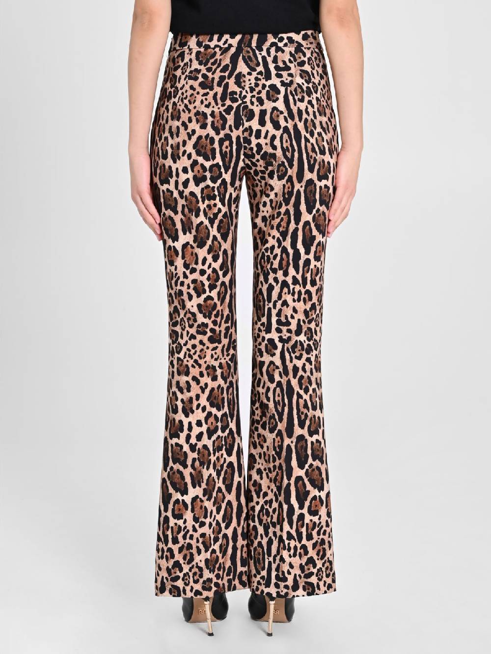 Rinascimento Pantalone Flared Animalier Smaltimento dello stoccaggio