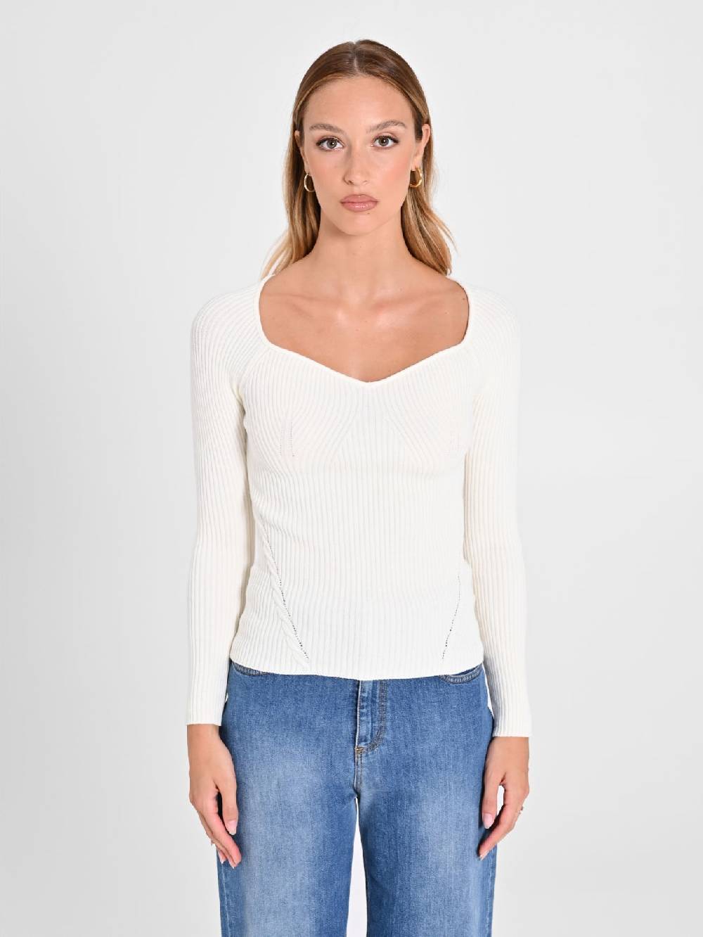 Rinascimento Maglia Bianca con Scollo a Cuore Lightning offer