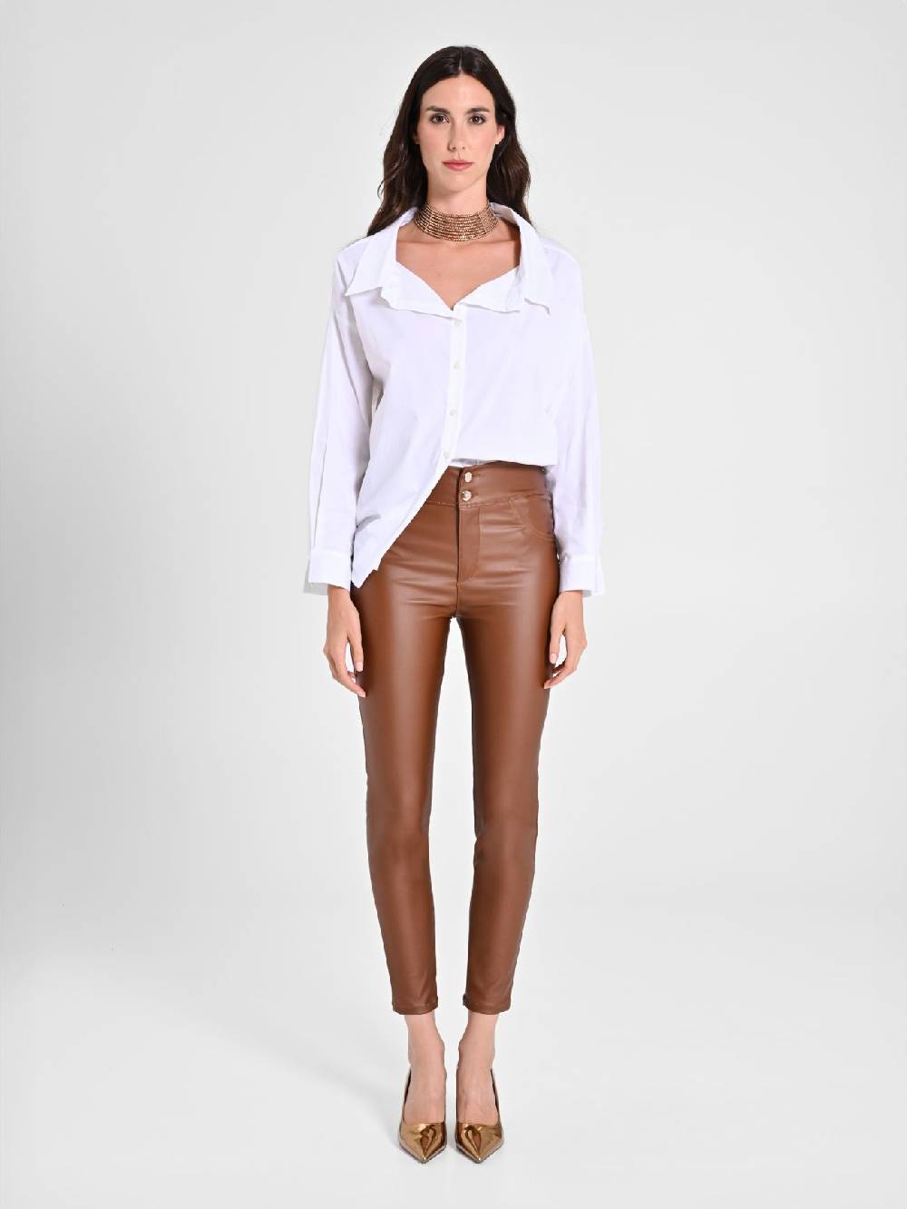 Rinascimento Pantaloni simil pelle Latest stili