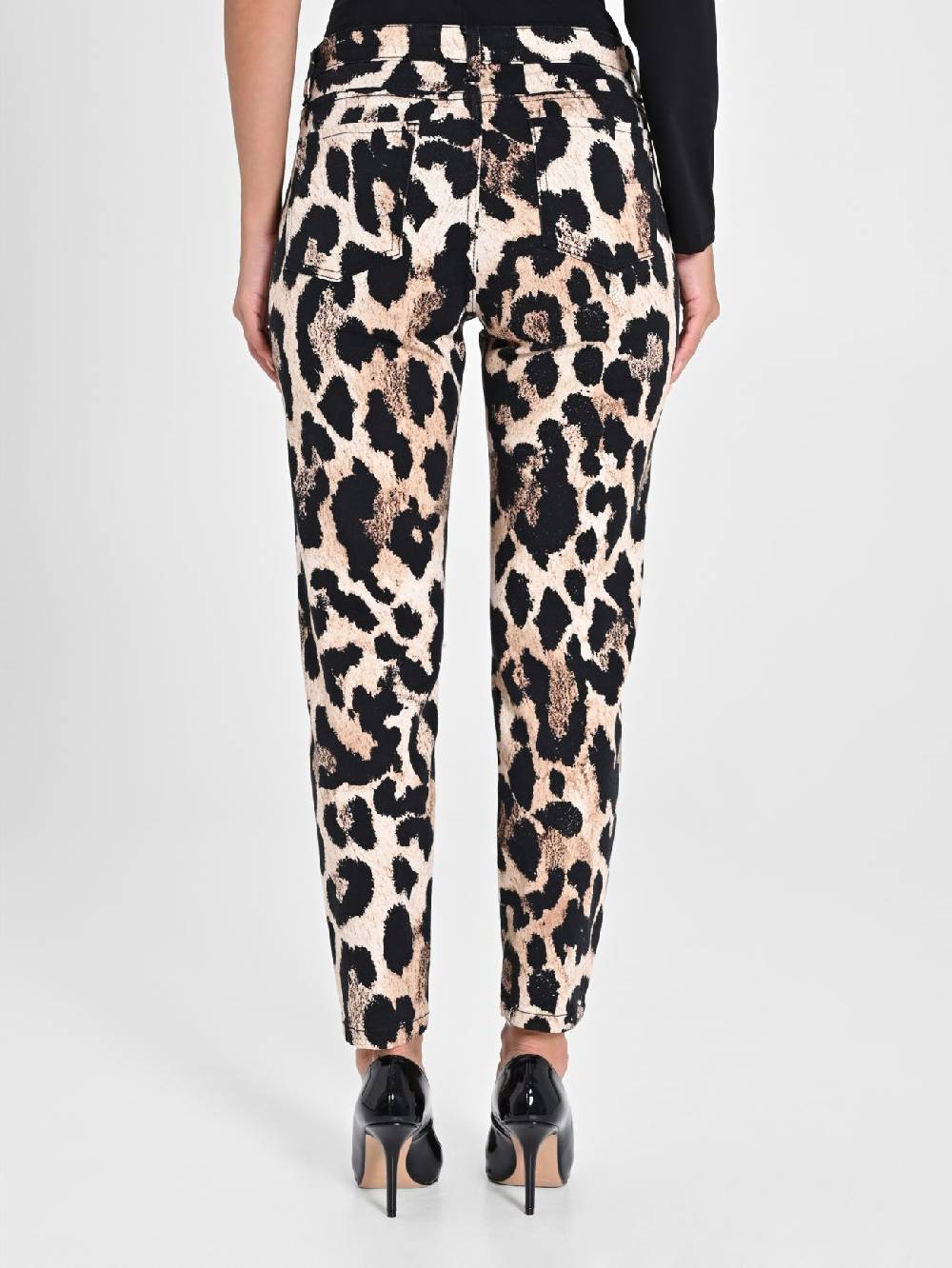 Rinascimento Pantaloni Denim Skinny Stampa Animalier Promozione Limitata