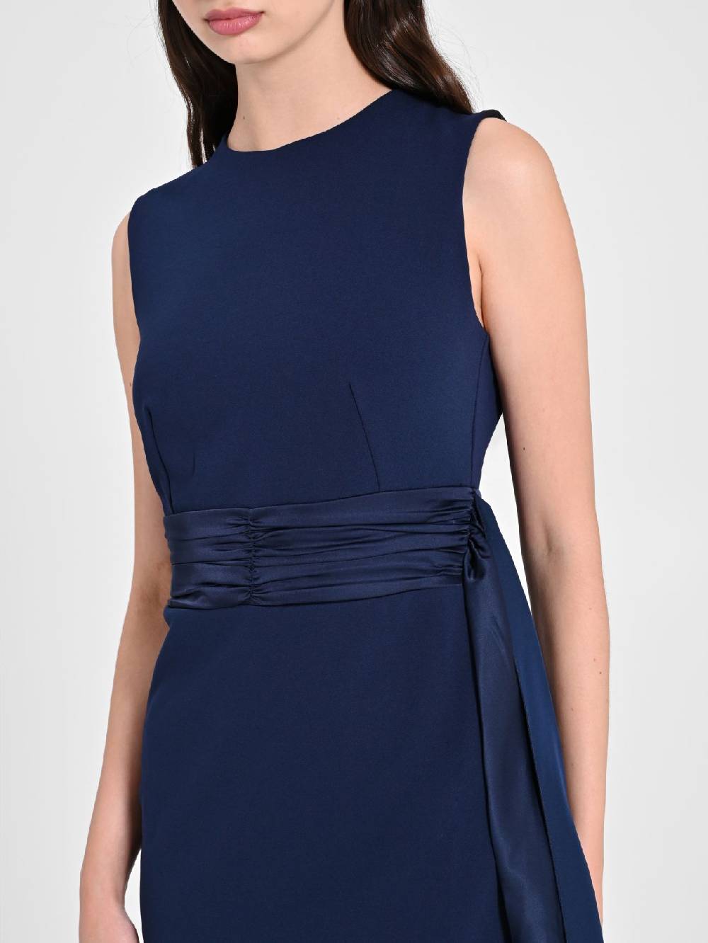 Rinascimento Tubino in Scuba mano Crepe Blu Donna Shopping Online