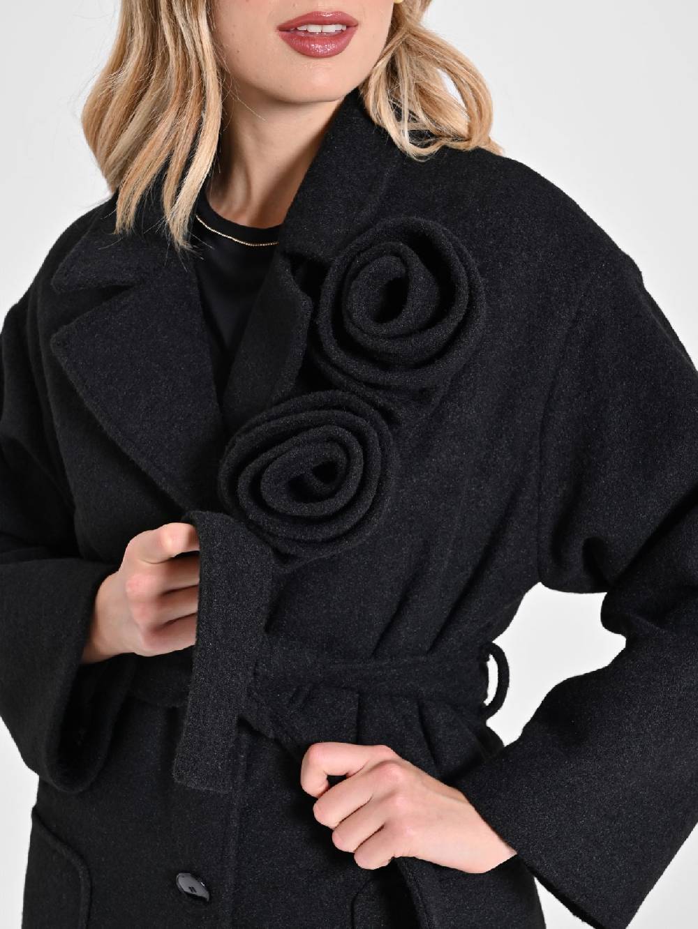 Rinascimento Cappotto Lungo con Rose Offerta