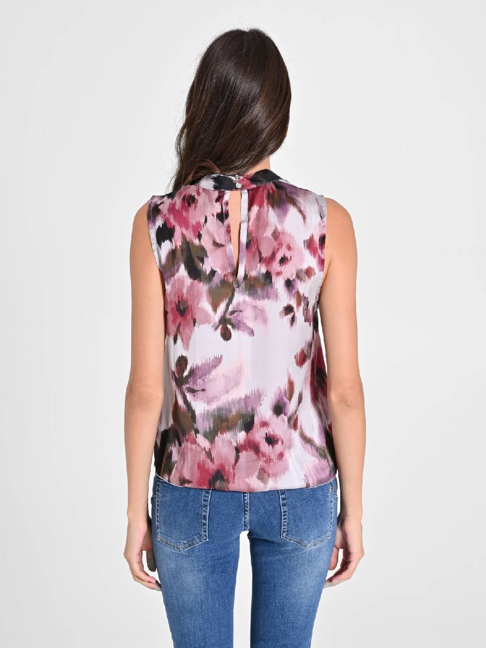 Rinascimento Blusa stampa Fiori Astratti Sconto di tempo limitato