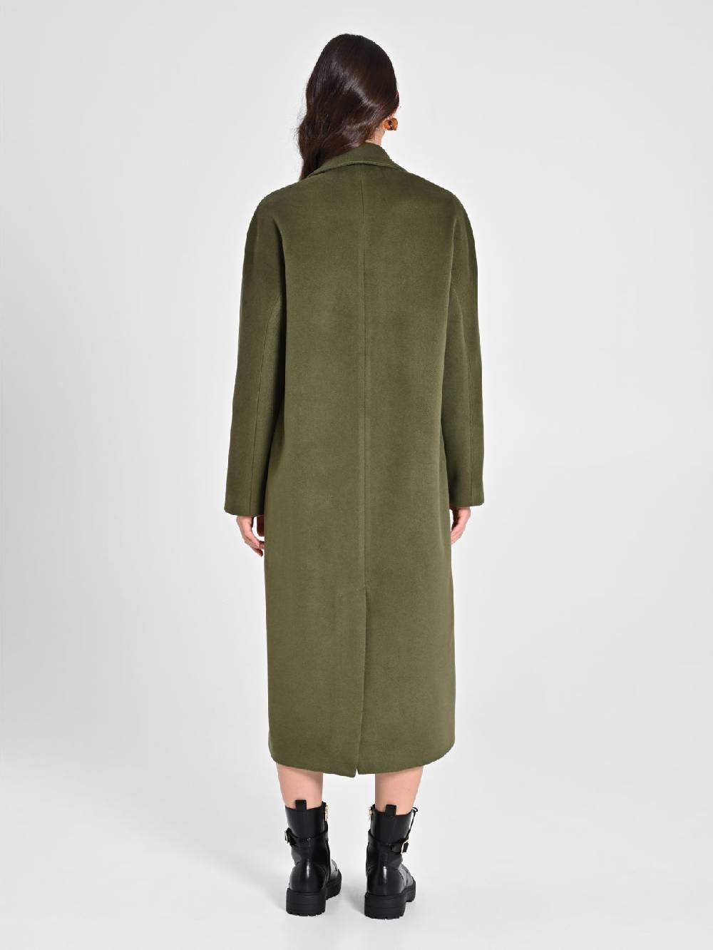 Rinascimento Maxi Cappotto Verde Militare Grande vendita