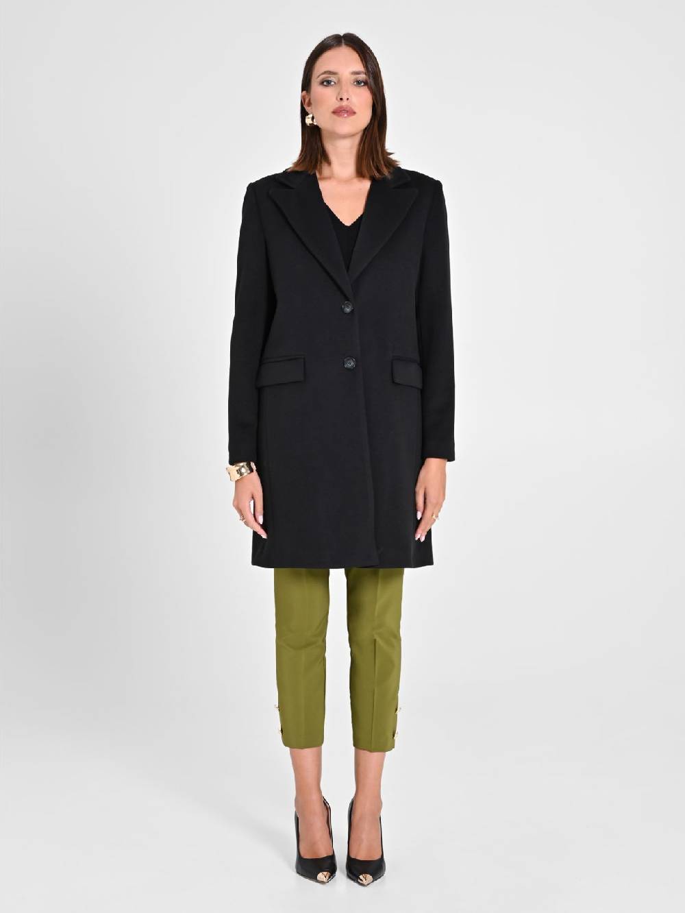 Rinascimento Cappotto Medio Nero Cyber Monday