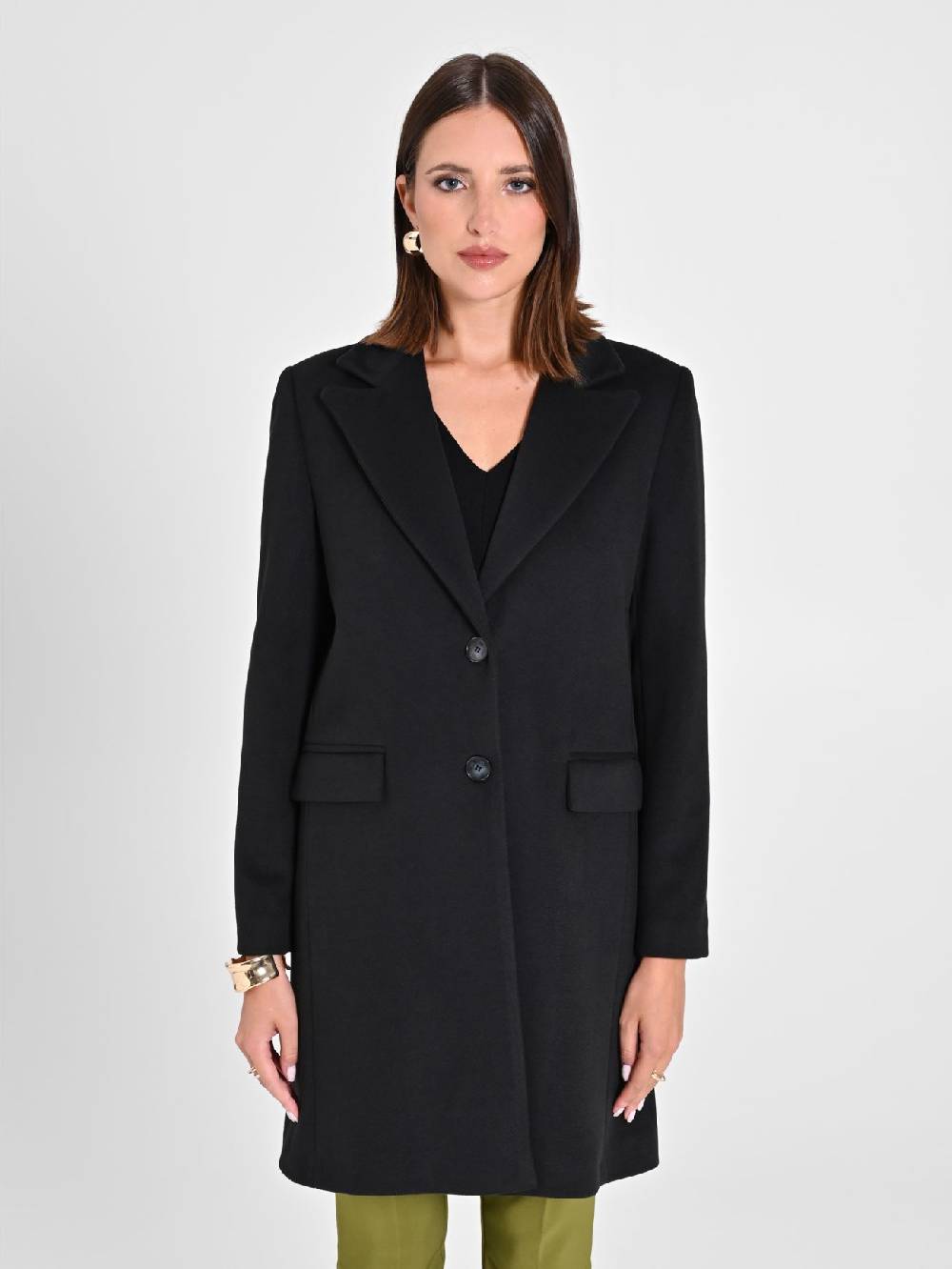 Rinascimento Cappotto Medio Nero Cyber Monday