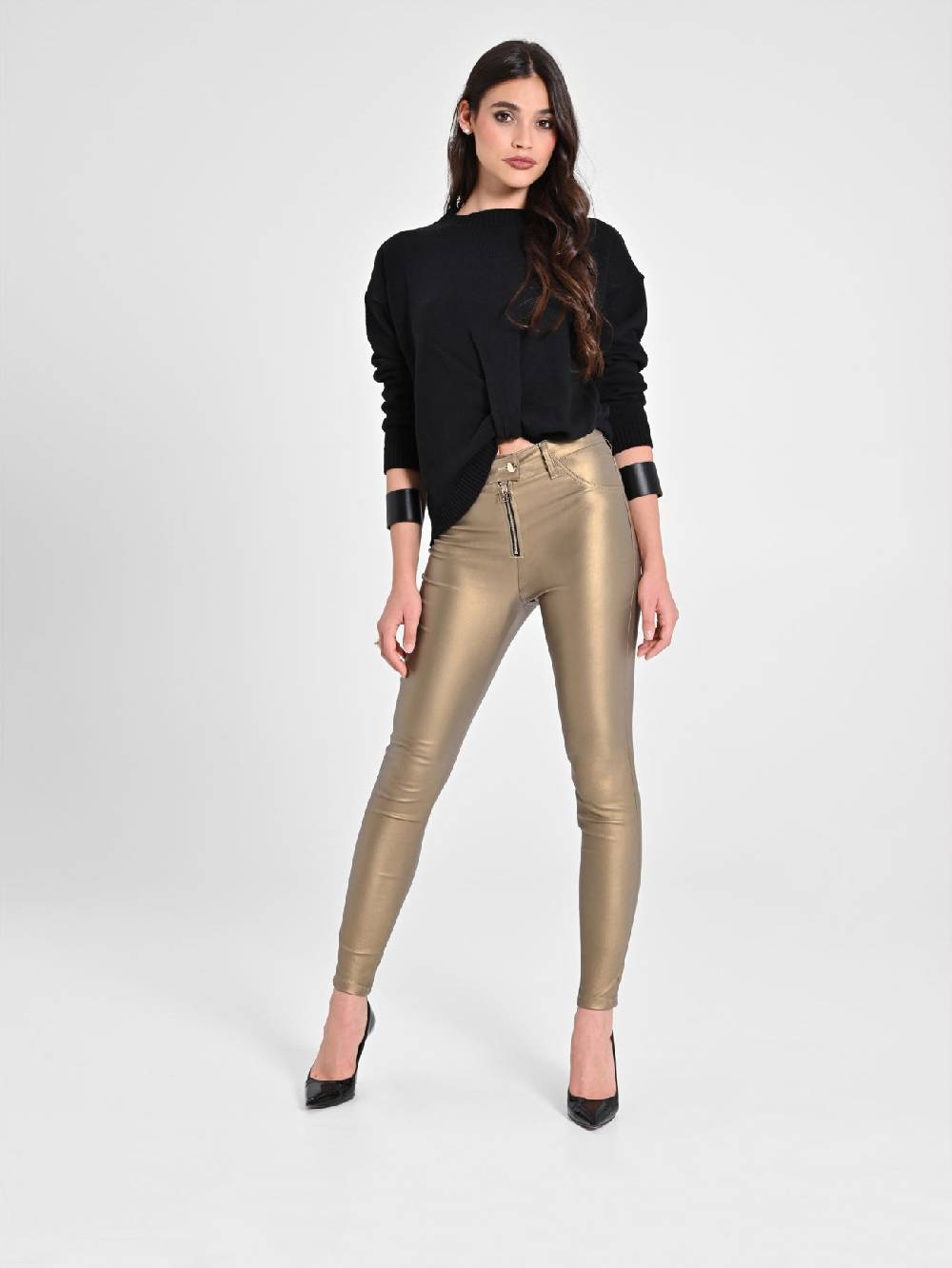 Rinascimento Pantaloni Skinny Gold Offerta Anniversario