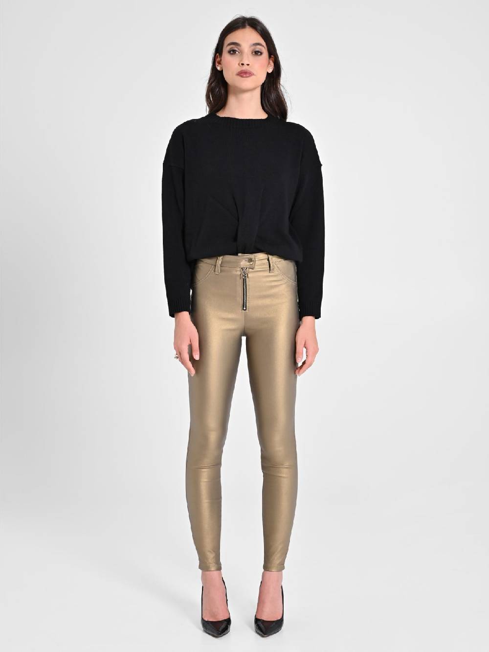 Rinascimento Pantaloni Skinny Gold Offerta Anniversario