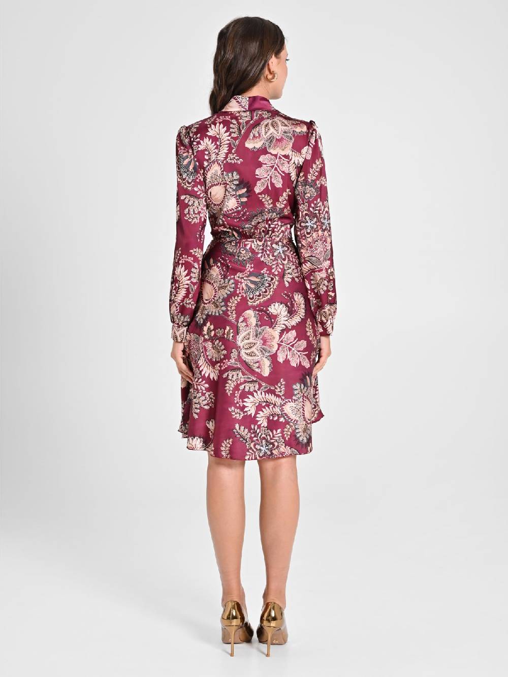 Rinascimento Wrap Dress stampa Cachemire Smaltimento dello stoccaggio