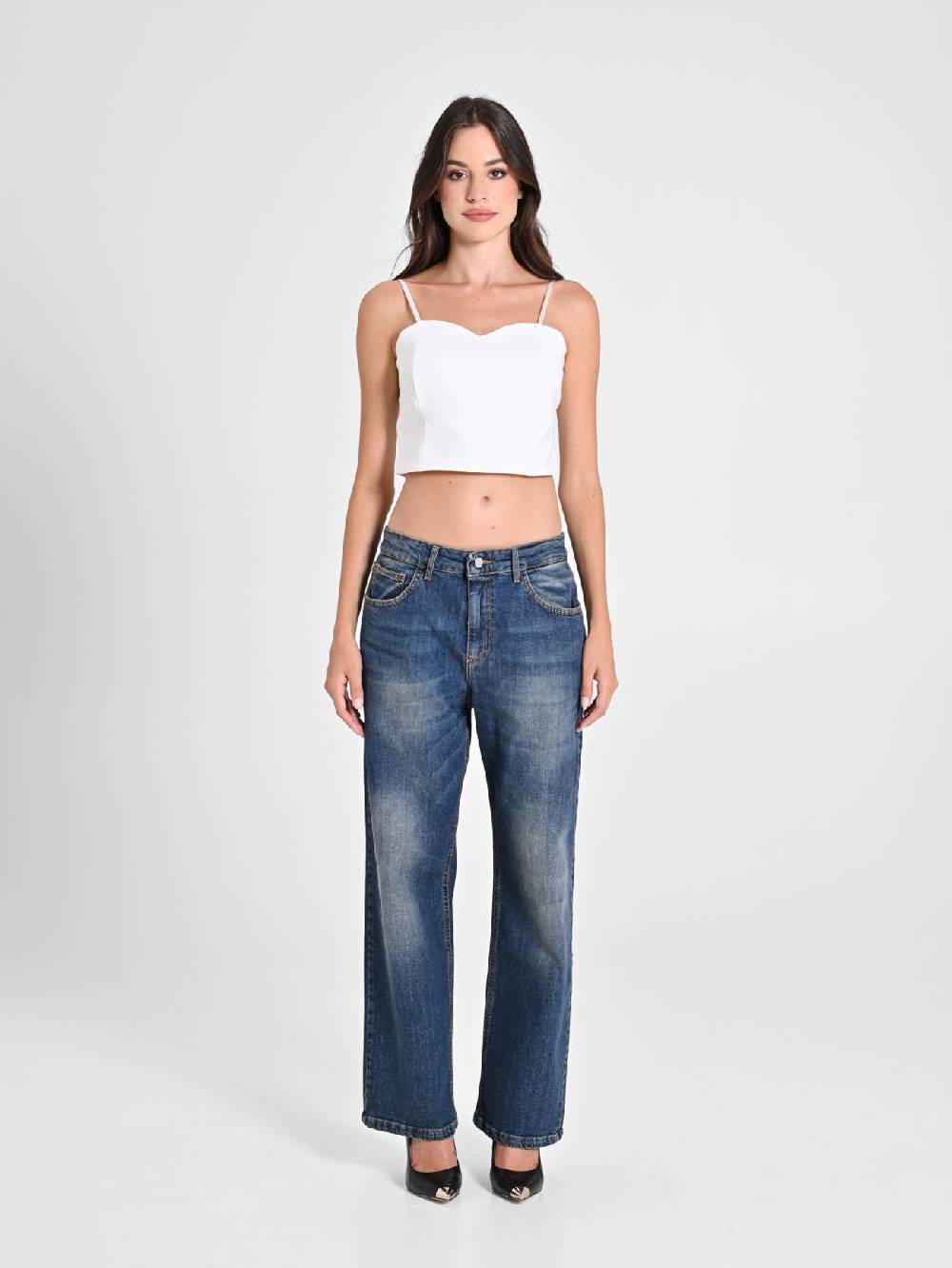 Rinascimento Jeans Gamba Ampia Vendita calda