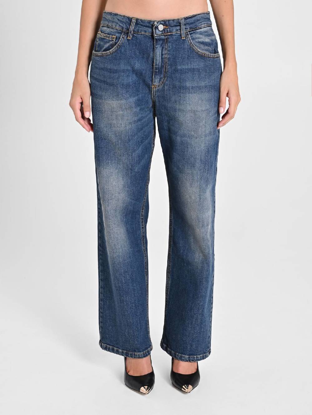 Rinascimento Jeans Gamba Ampia Vendita calda