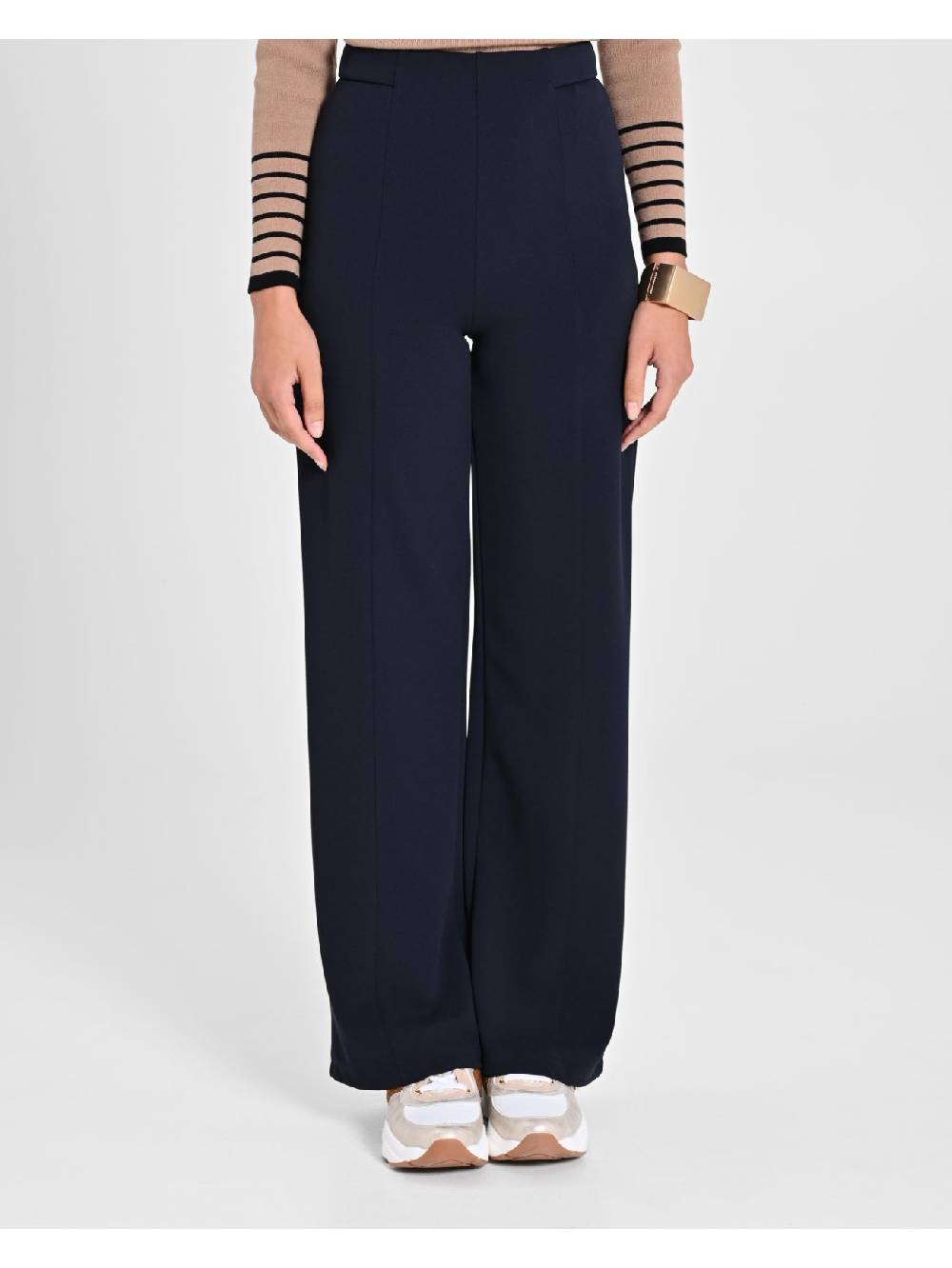 Rinascimento Pantaloni Cropped Blu Navy Online Outlet