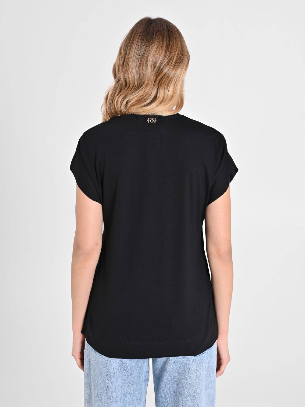 Rinascimento Blusa Envers Satin Nera Lightning offer