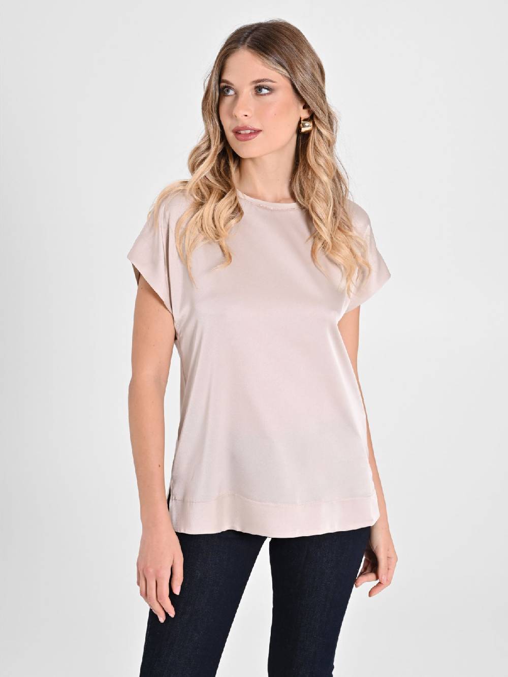 Rinascimento Blusa Envers Satin Beige Bestseller