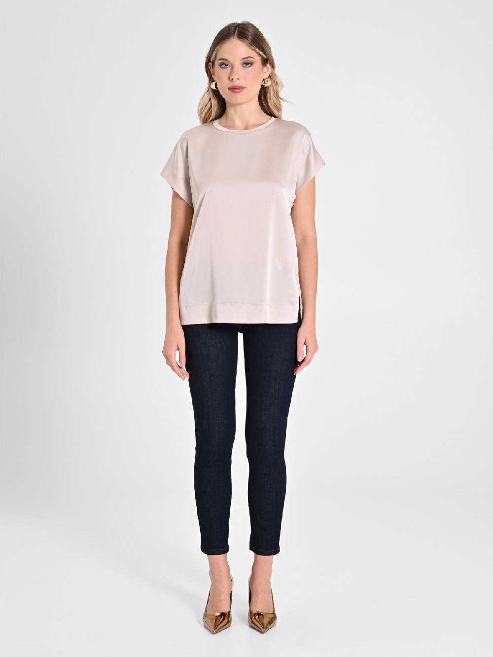Rinascimento Blusa Envers Satin Beige Bestseller