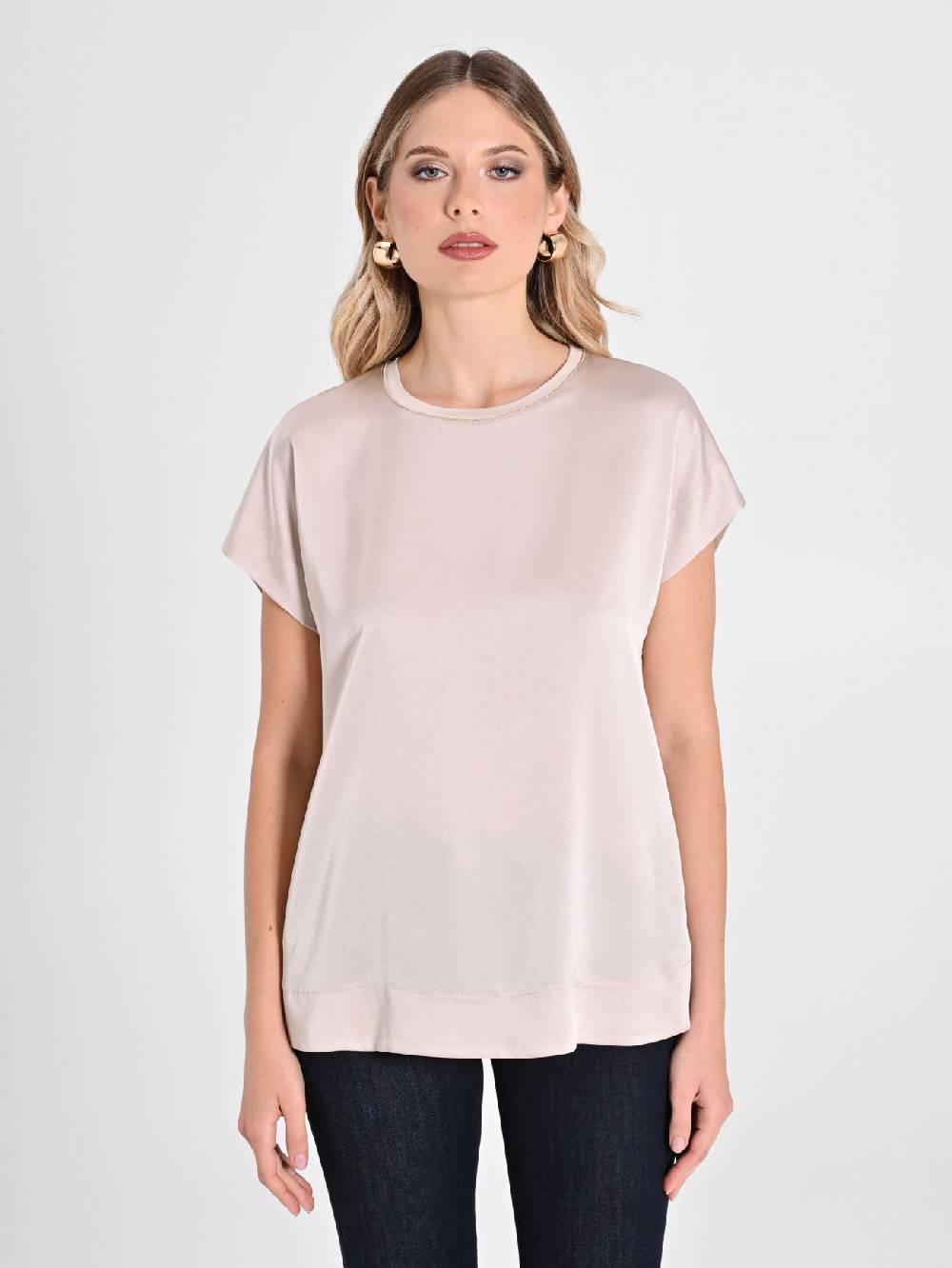 Rinascimento Blusa Envers Satin Beige Bestseller