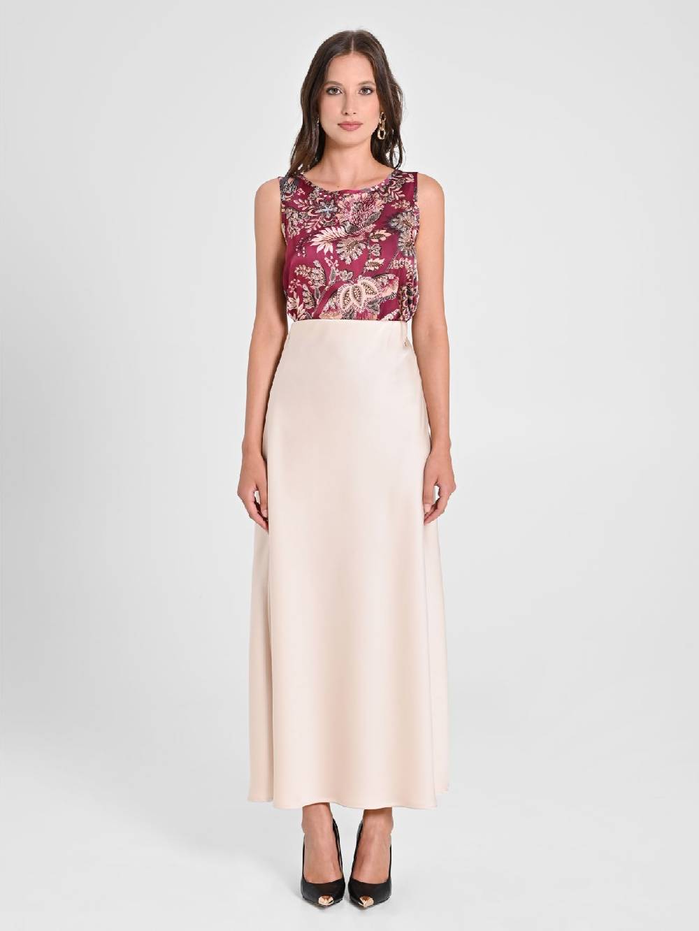 Rinascimento Gonna Midi in Envers Satin Offerte speciali