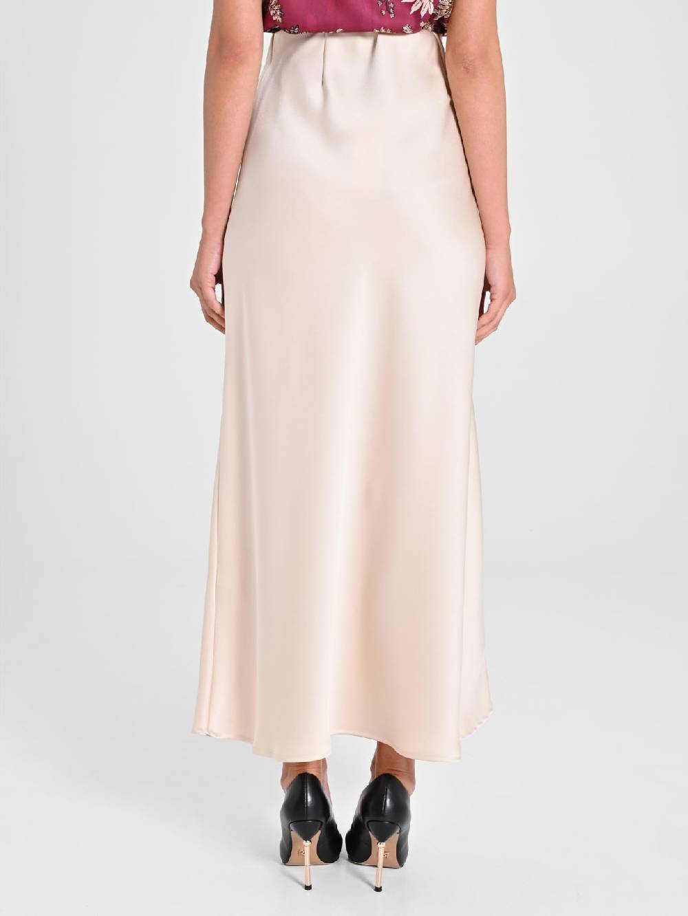 Rinascimento Gonna Midi in Envers Satin Offerte speciali