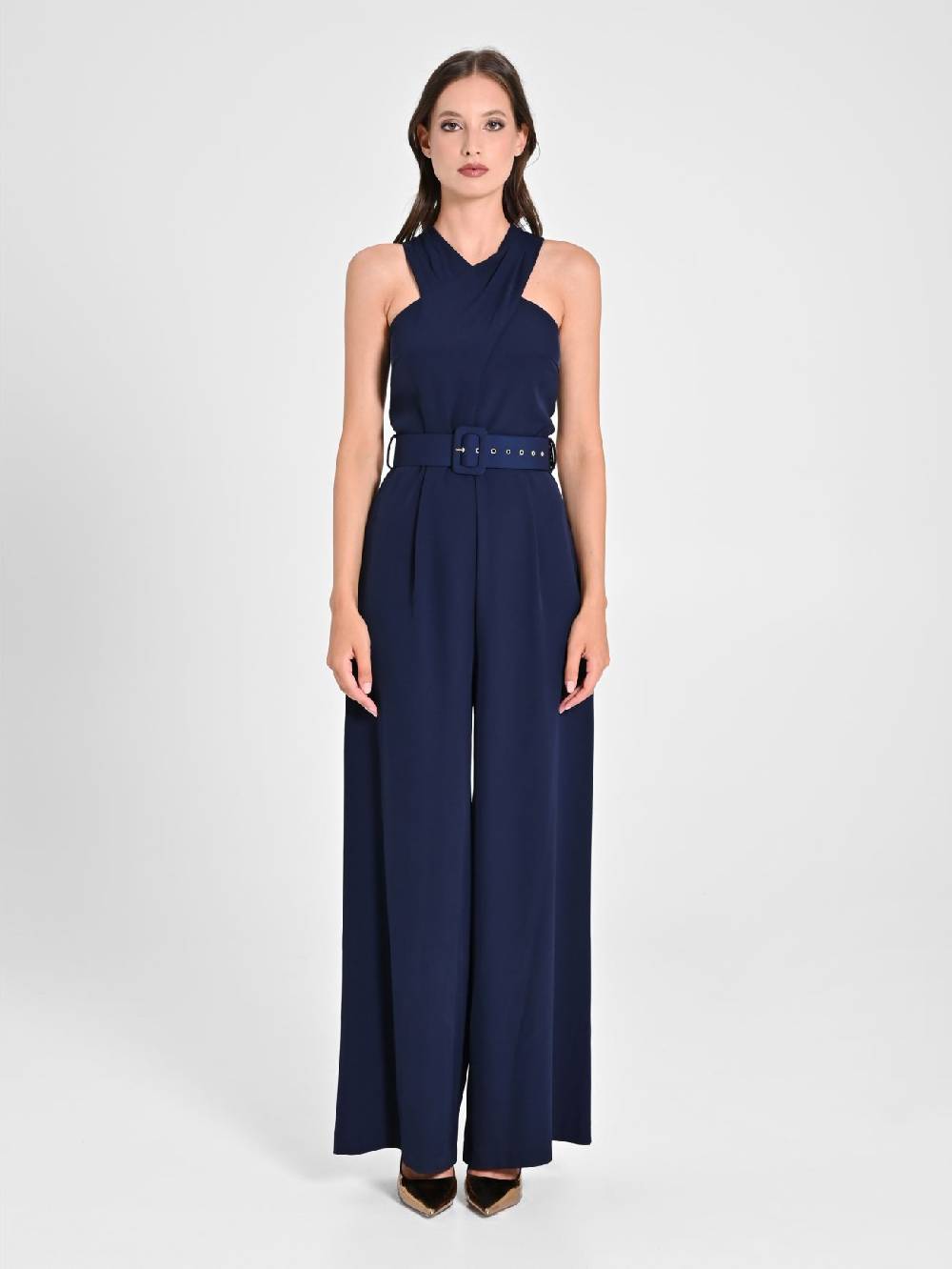 Rinascimento Tuta con Scollo intrecciato Blu Navy Prezzo basso