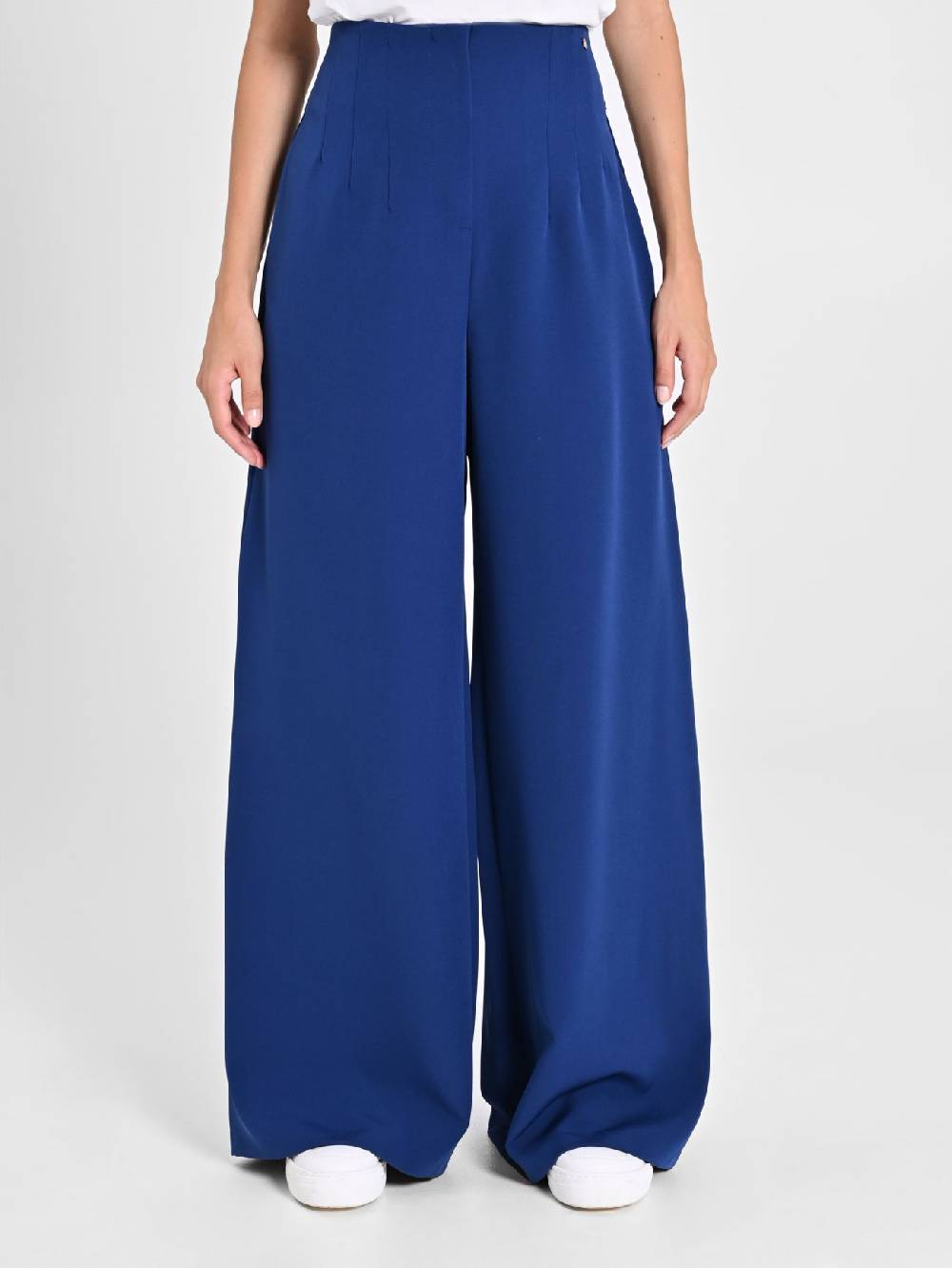 Rinascimento Pantaloni Wide Leg Blu Navy Rilascio limitato