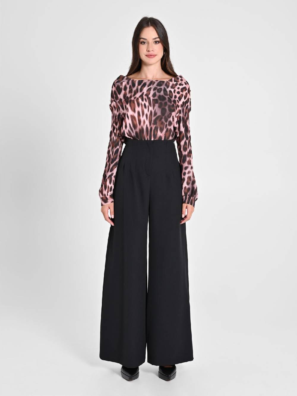 Rinascimento Pantaloni Wide Leg Neri Ultimi tre giorni